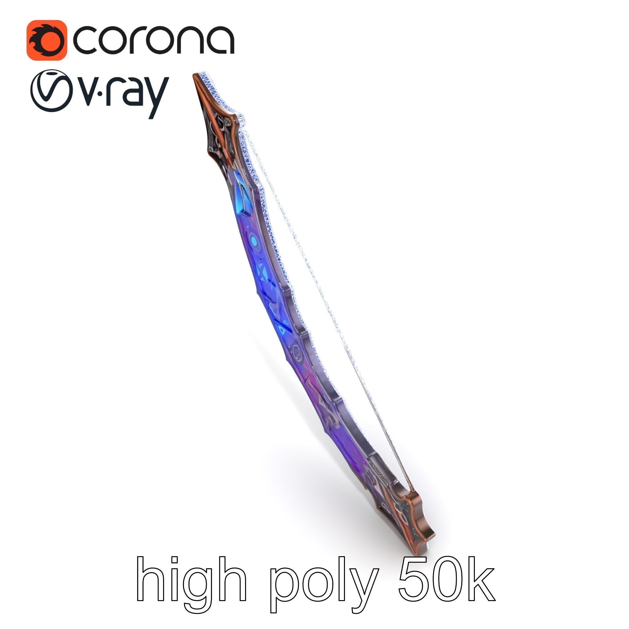 Legendary Encrusted Bow Luminous Script model pack Low-poly 3D model_15