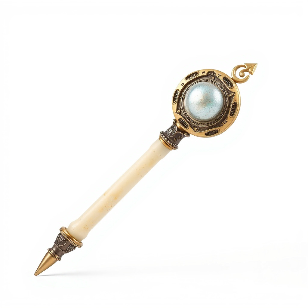 Mystic Alabaster Staff with Celestial Pearl model pack Low-poly 3D model_4