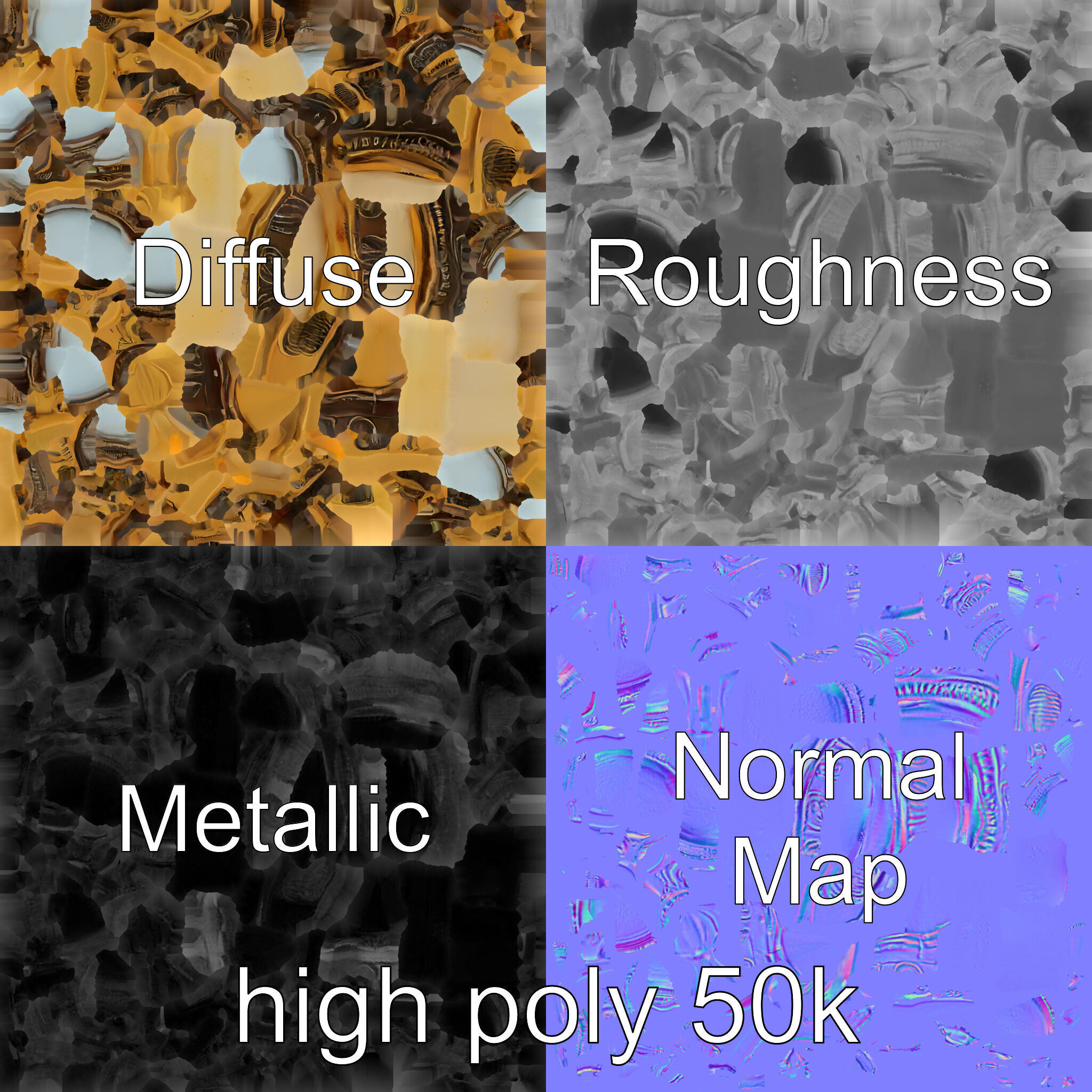 Mystic Alabaster Staff with Celestial Pearl model pack Low-poly 3D model_3