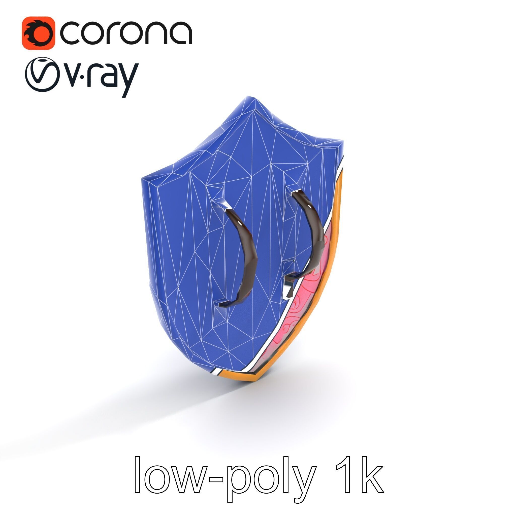 Majestic Crystal Wizards Shield model pack Low-poly 3D model_11