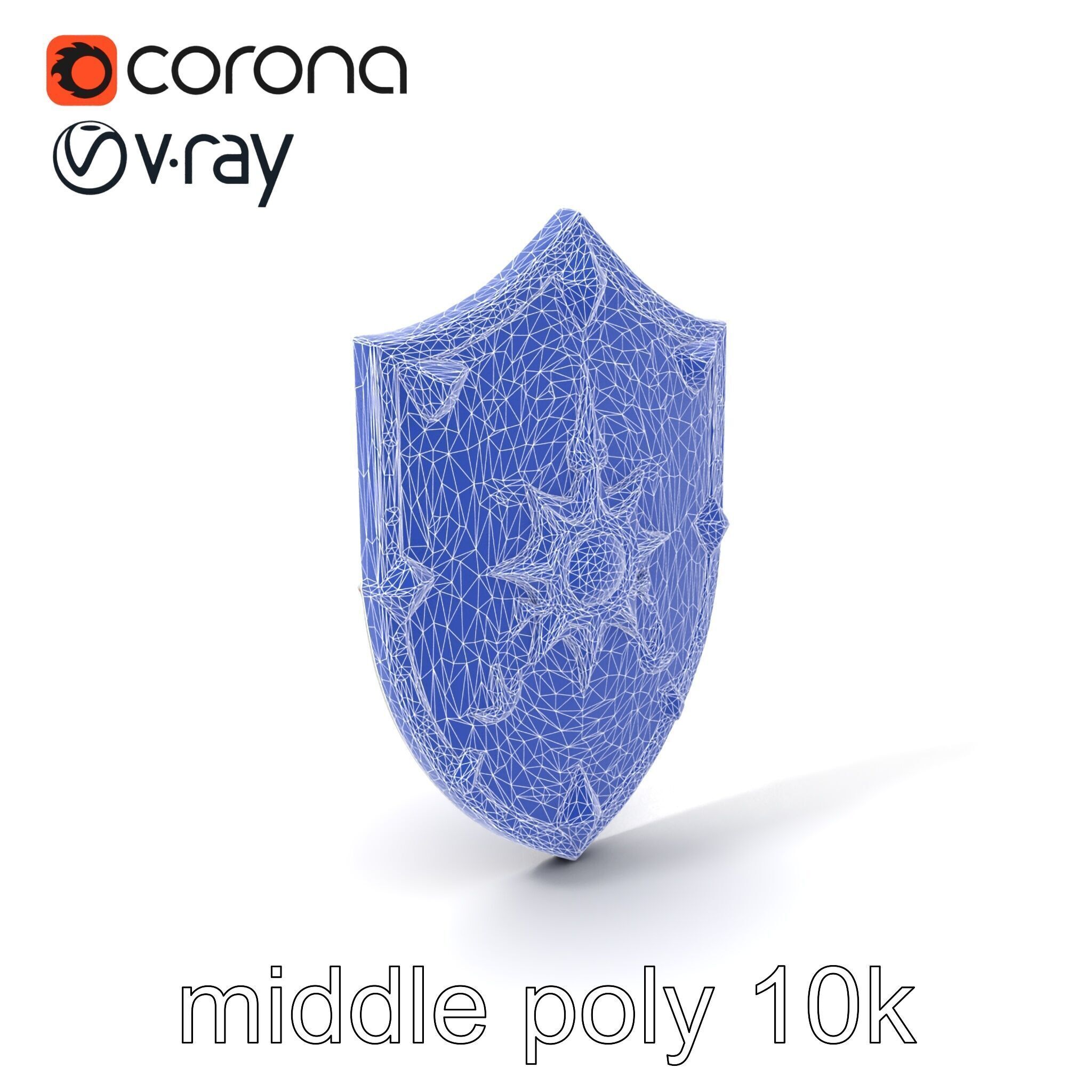 Majestic Crystal Wizards Shield model pack Low-poly 3D model_6