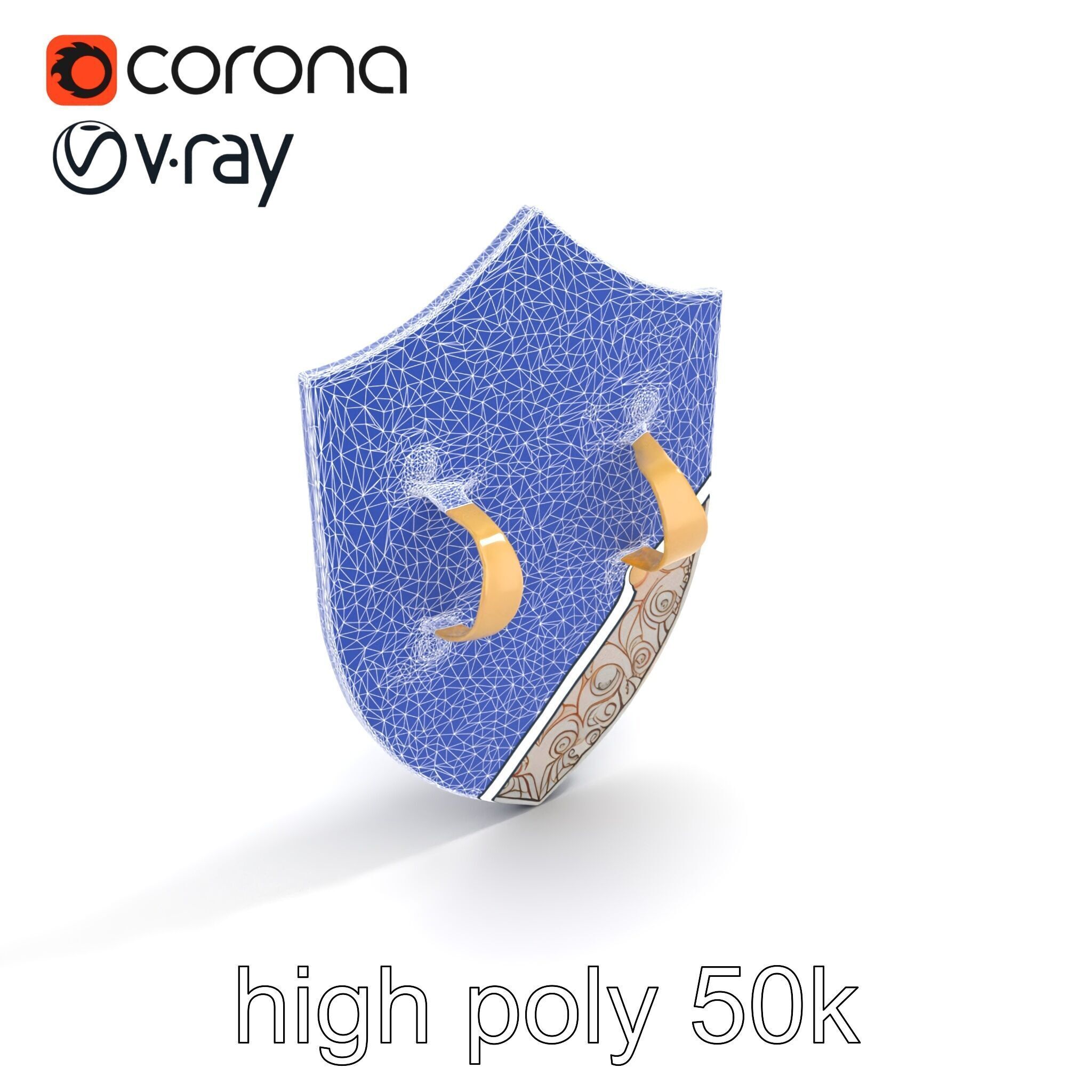 Majestic Crystal Wizards Shield model pack Low-poly 3D model_23