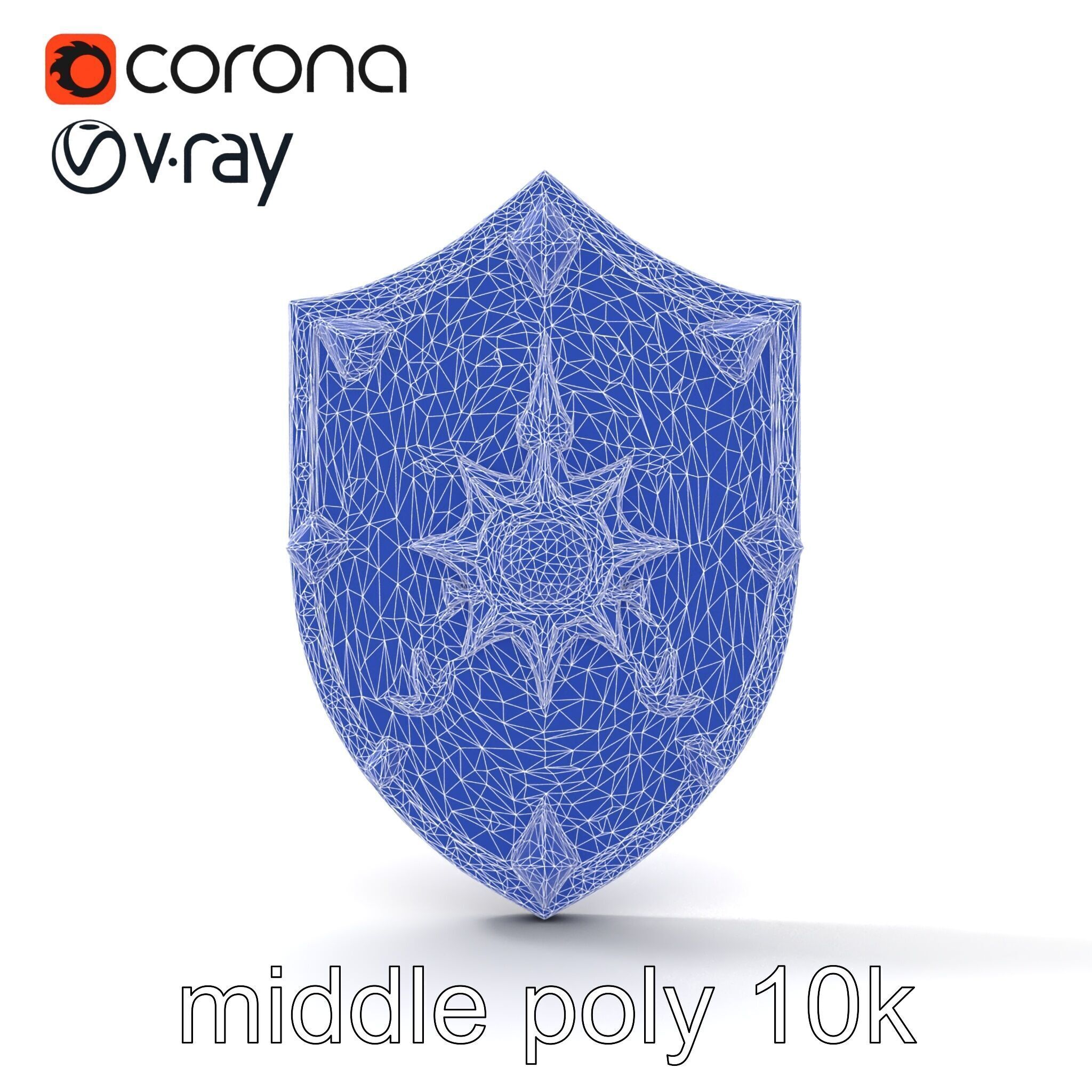 Majestic Crystal Wizards Shield model pack Low-poly 3D model_24