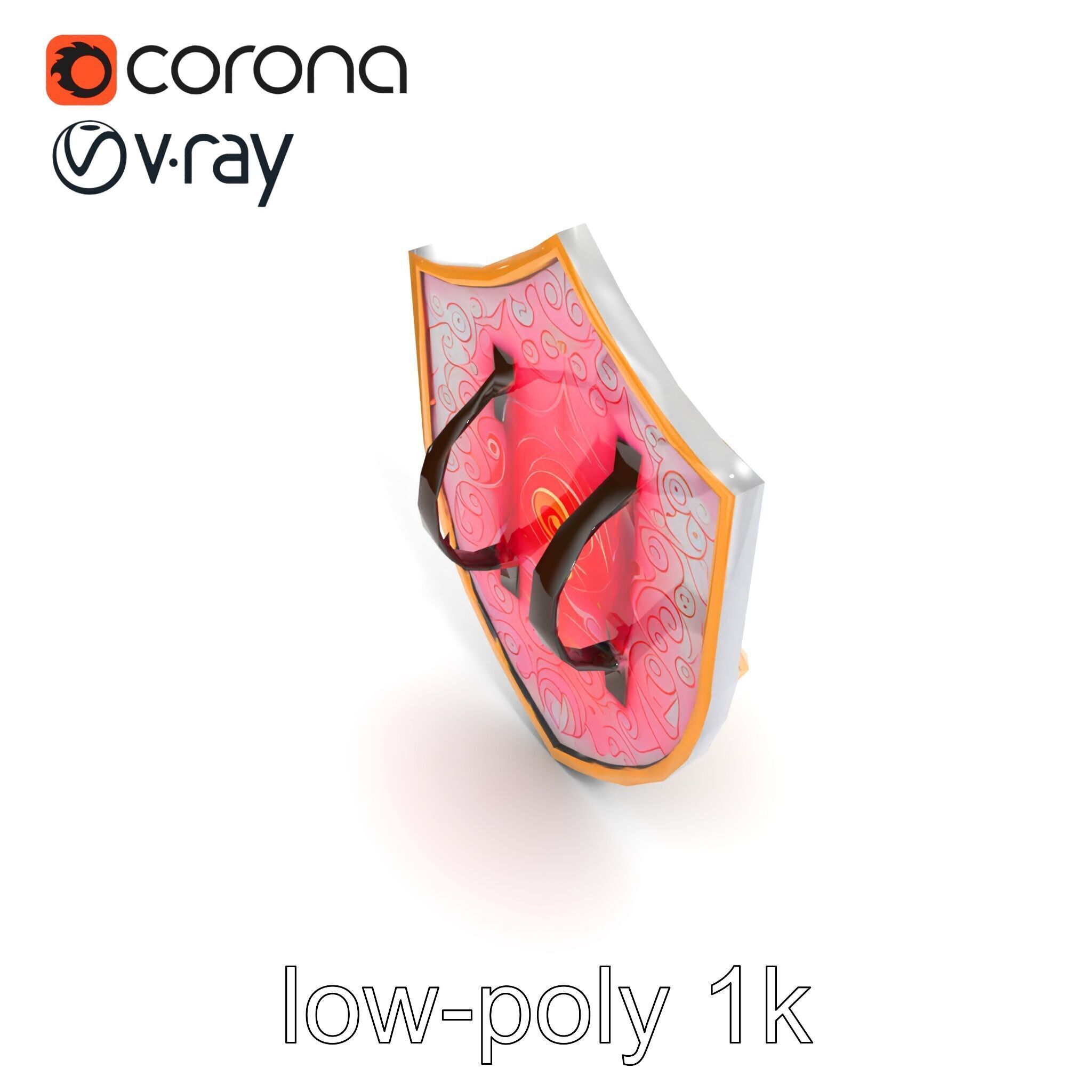 Majestic Crystal Wizards Shield model pack Low-poly 3D model_17