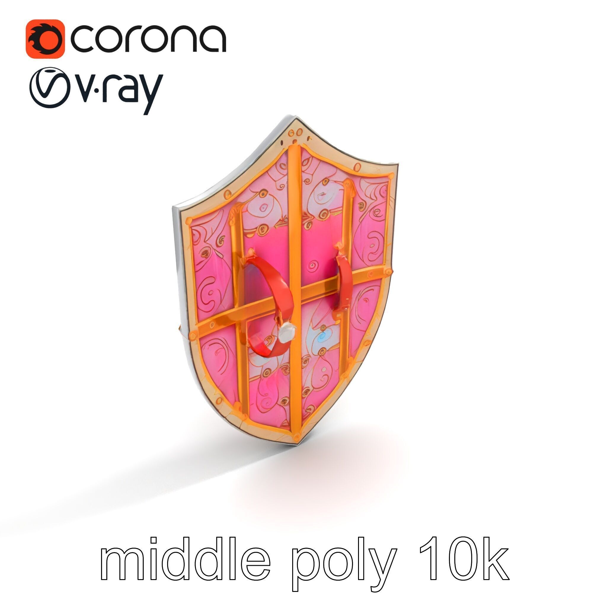 Majestic Crystal Wizards Shield model pack Low-poly 3D model_8