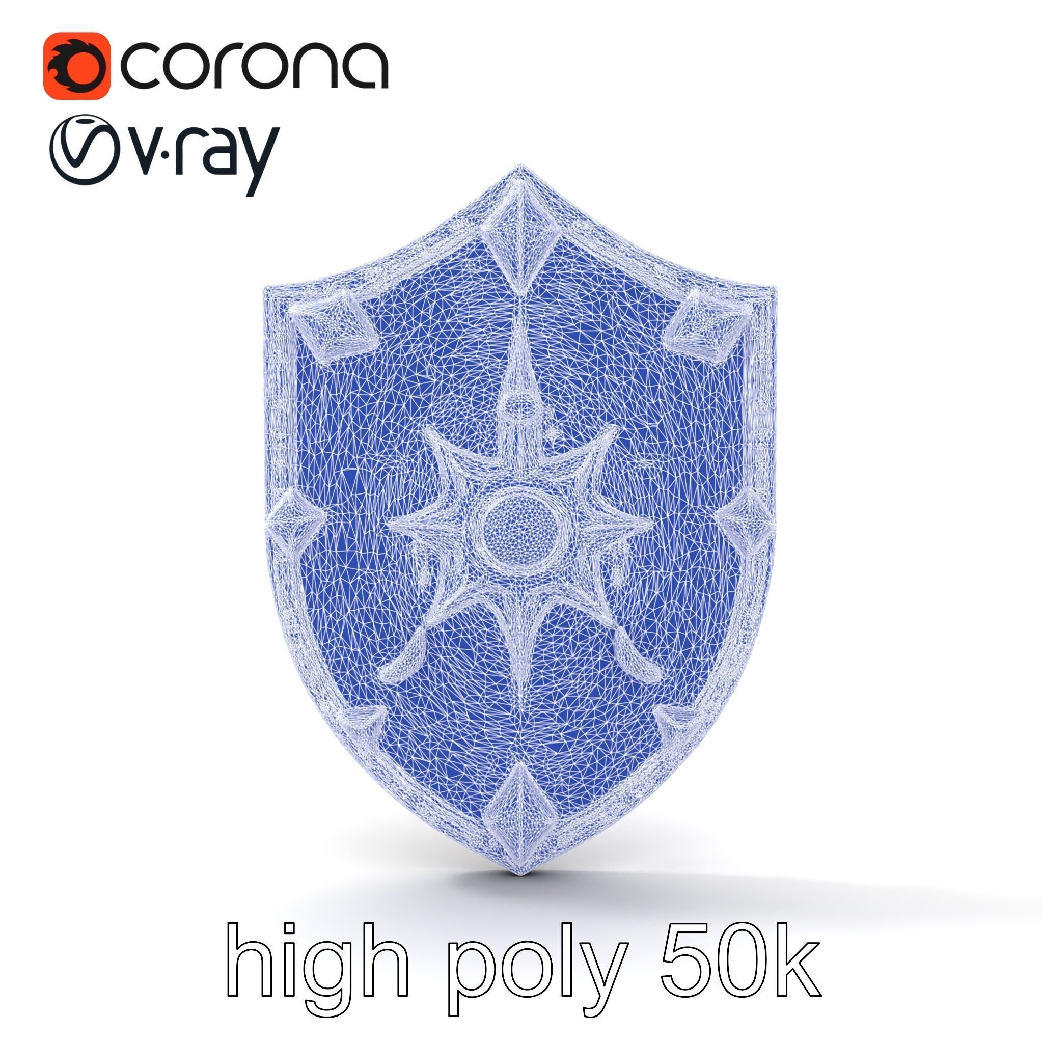 Majestic Crystal Wizards Shield model pack Low-poly 3D model_32