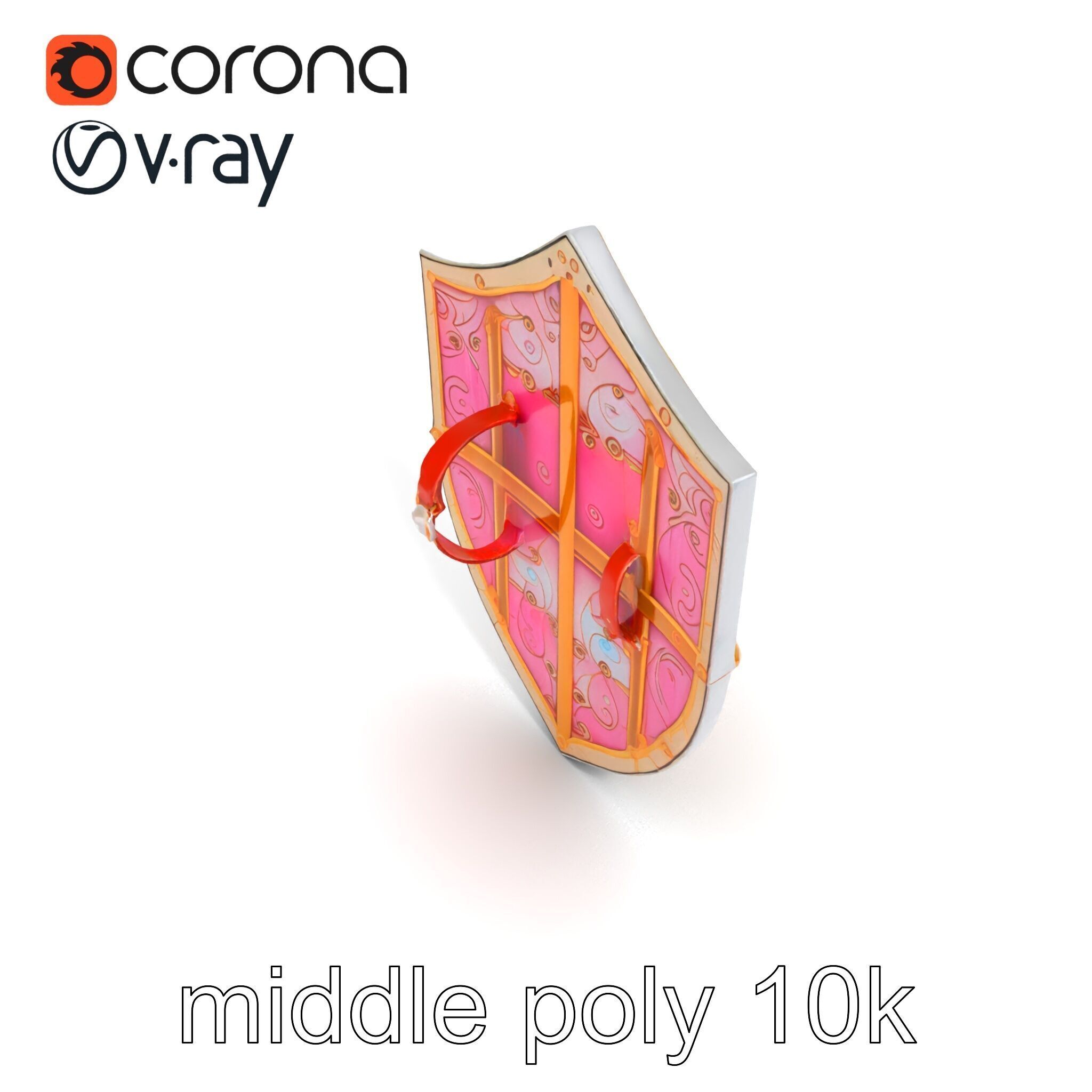 Majestic Crystal Wizards Shield model pack Low-poly 3D model_13