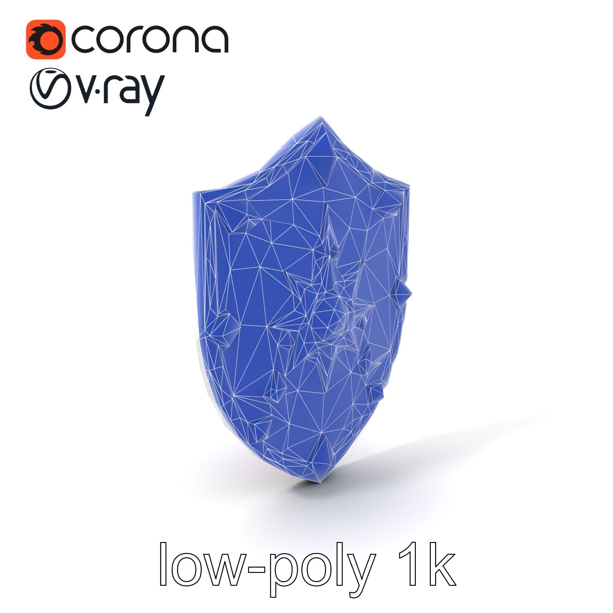 Majestic Crystal Wizards Shield model pack Low-poly 3D model_7