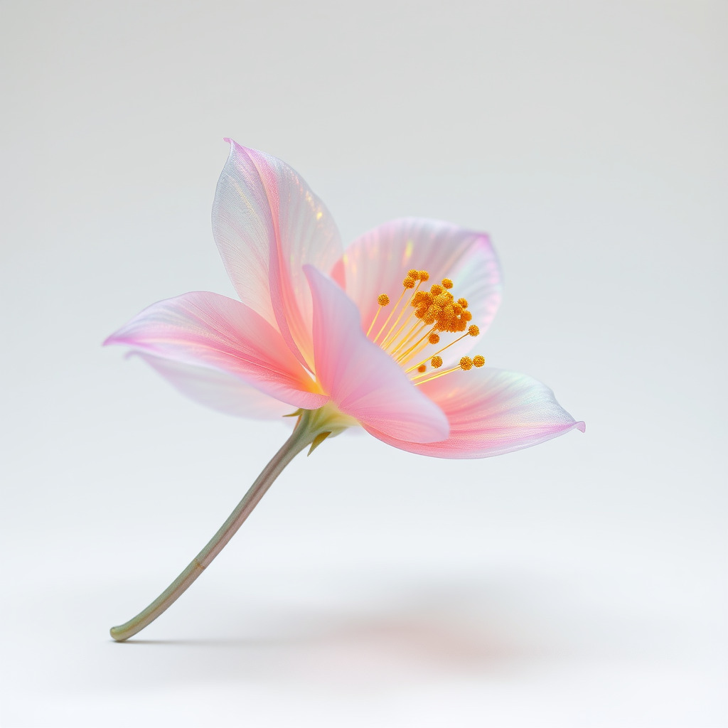 Enchanted Mystical Flower with Translucent Petals model pack Low-poly 3D model_4