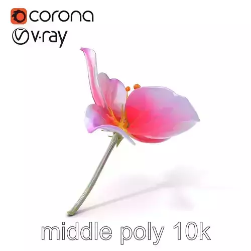 Enchanted Mystical Flower with Translucent Petals model pack