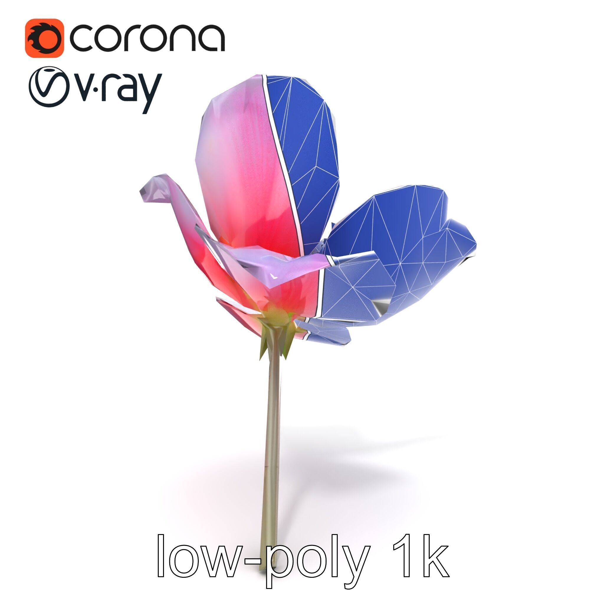 Enchanted Mystical Flower with Translucent Petals model pack Low-poly 3D model_23
