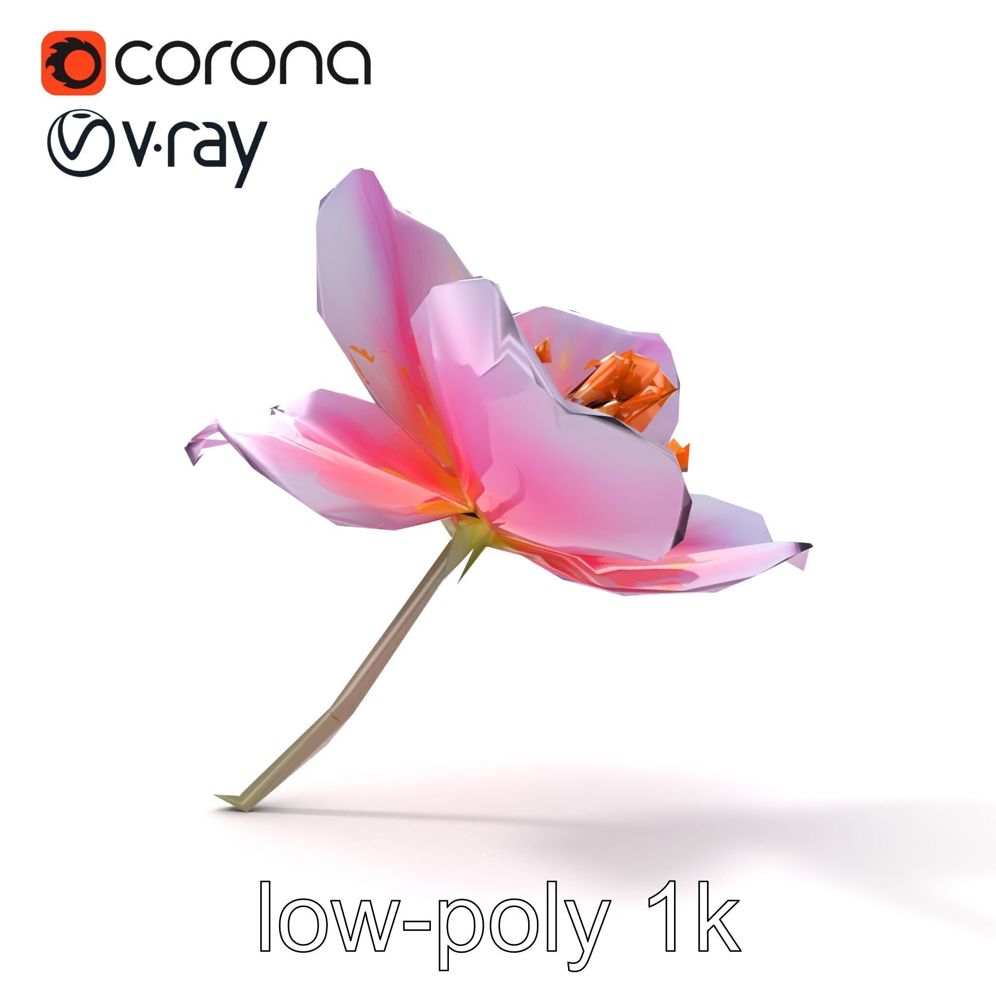 Enchanted Mystical Flower with Translucent Petals model pack Low-poly 3D model_27