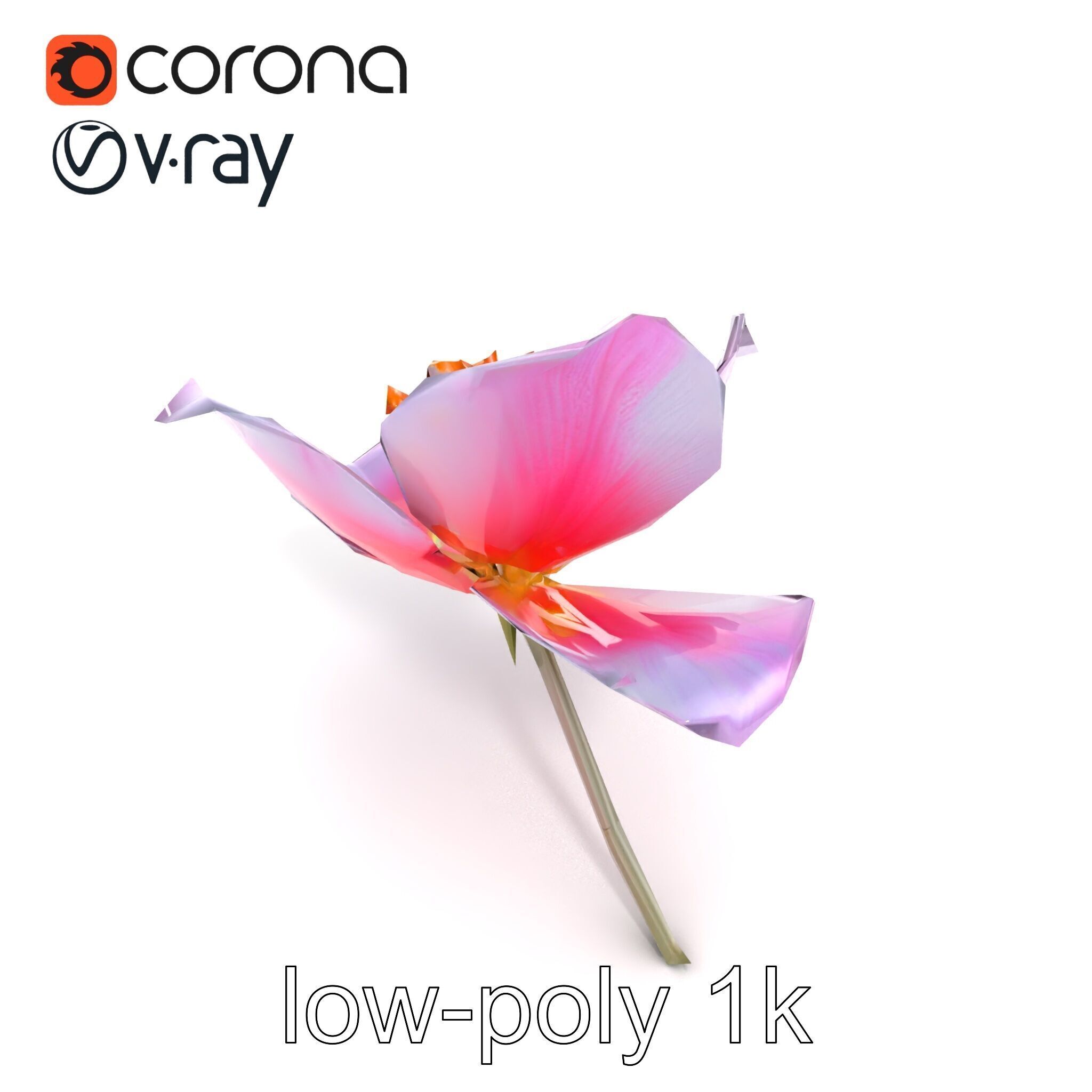 Enchanted Mystical Flower with Translucent Petals model pack Low-poly 3D model_14