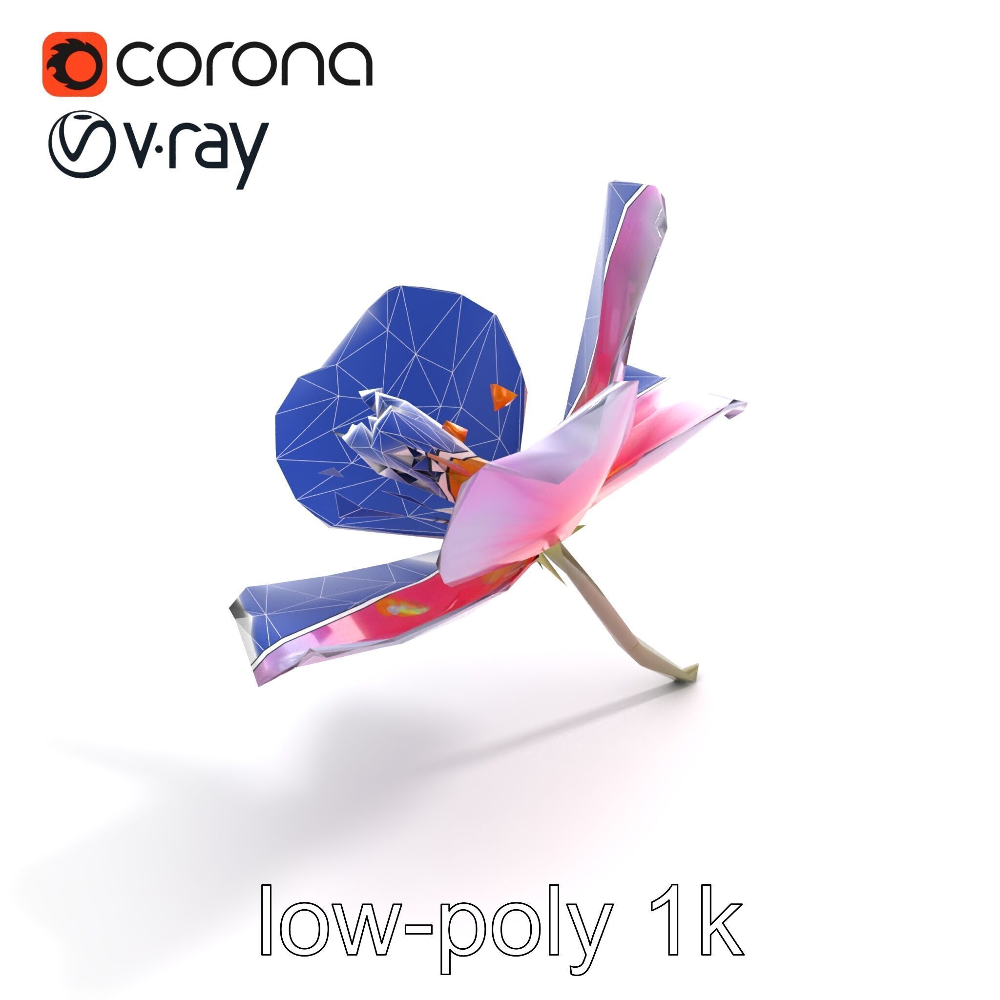 Enchanted Mystical Flower with Translucent Petals model pack Low-poly 3D model_24