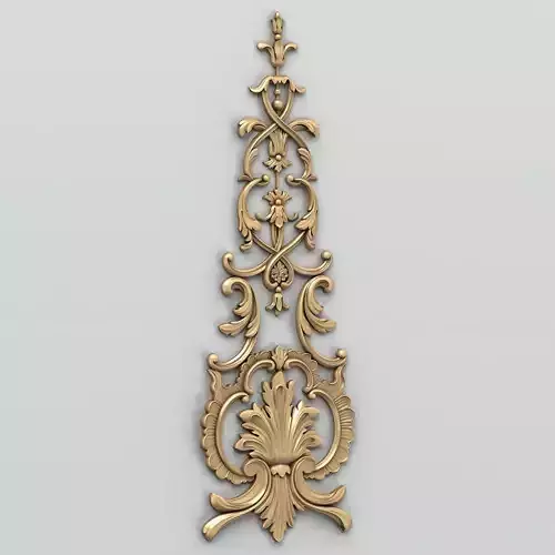 Carved decor vertical 013 3D model