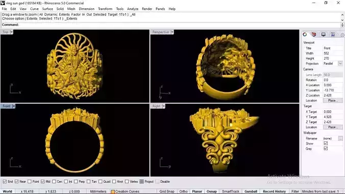 surya bhagavan ring locket gold silver sun god