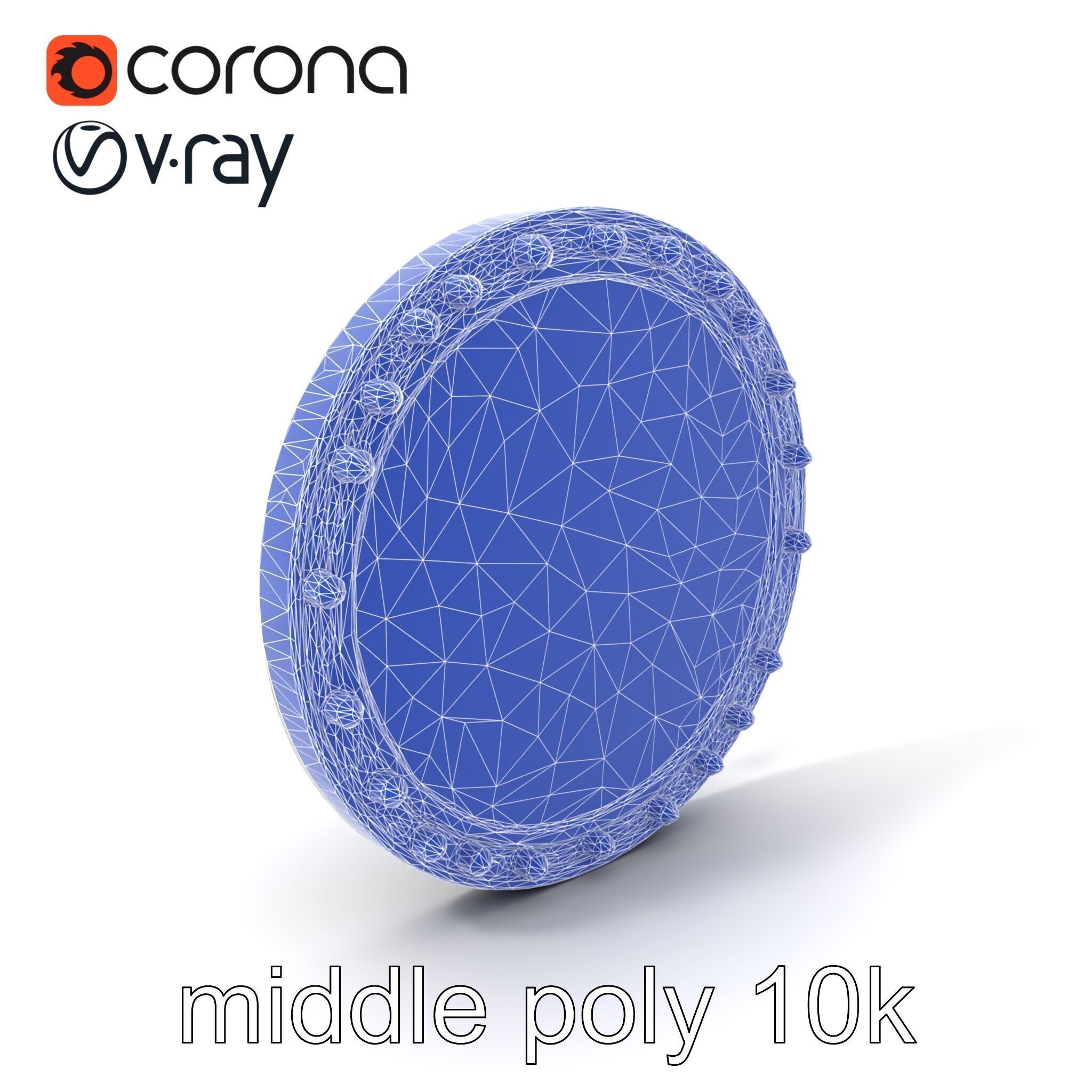 Magical Silver Shield with Turquoise Gemstones model pack Low-poly 3D model_6