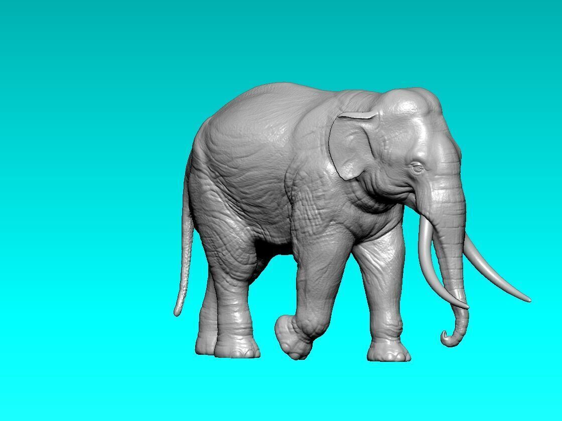 Walking elephant statue - 3D print 3D print model_1