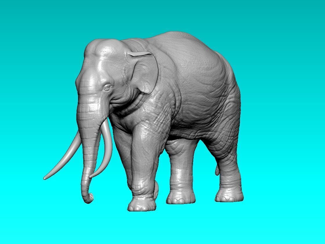 Walking elephant statue - 3D print 3D print model_2
