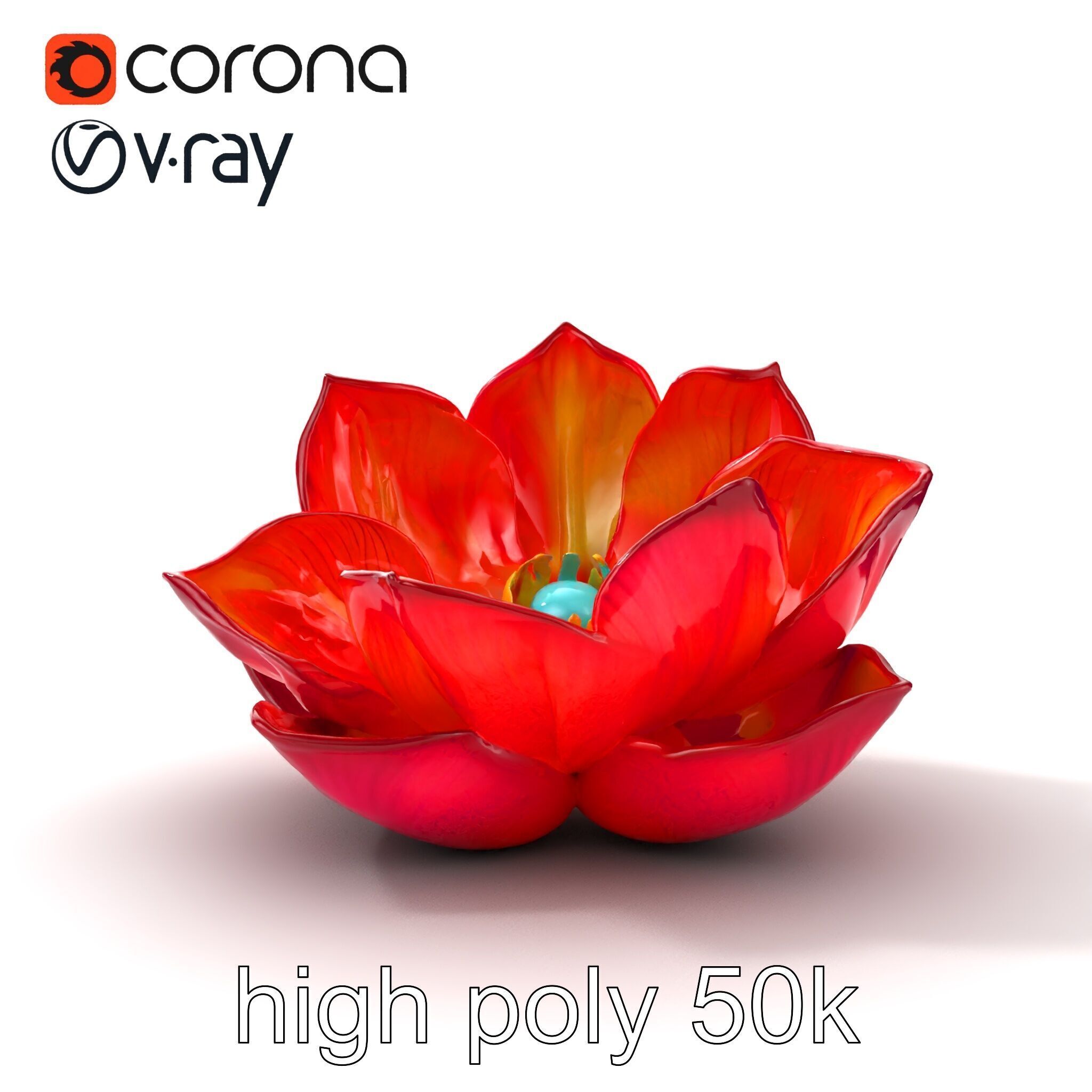 Magical Blooming Flora model pack Low-poly 3D model_23