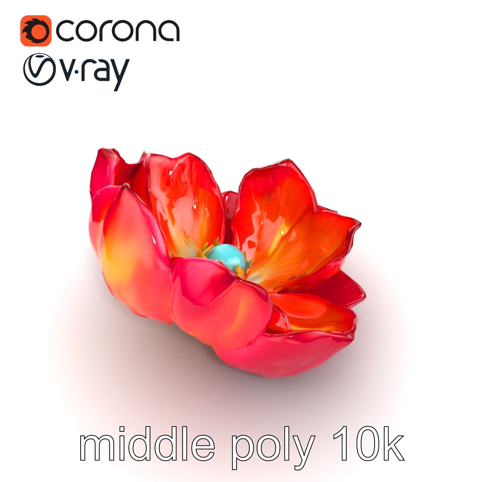 Magical Blooming Flora model pack Low-poly 3D model_20