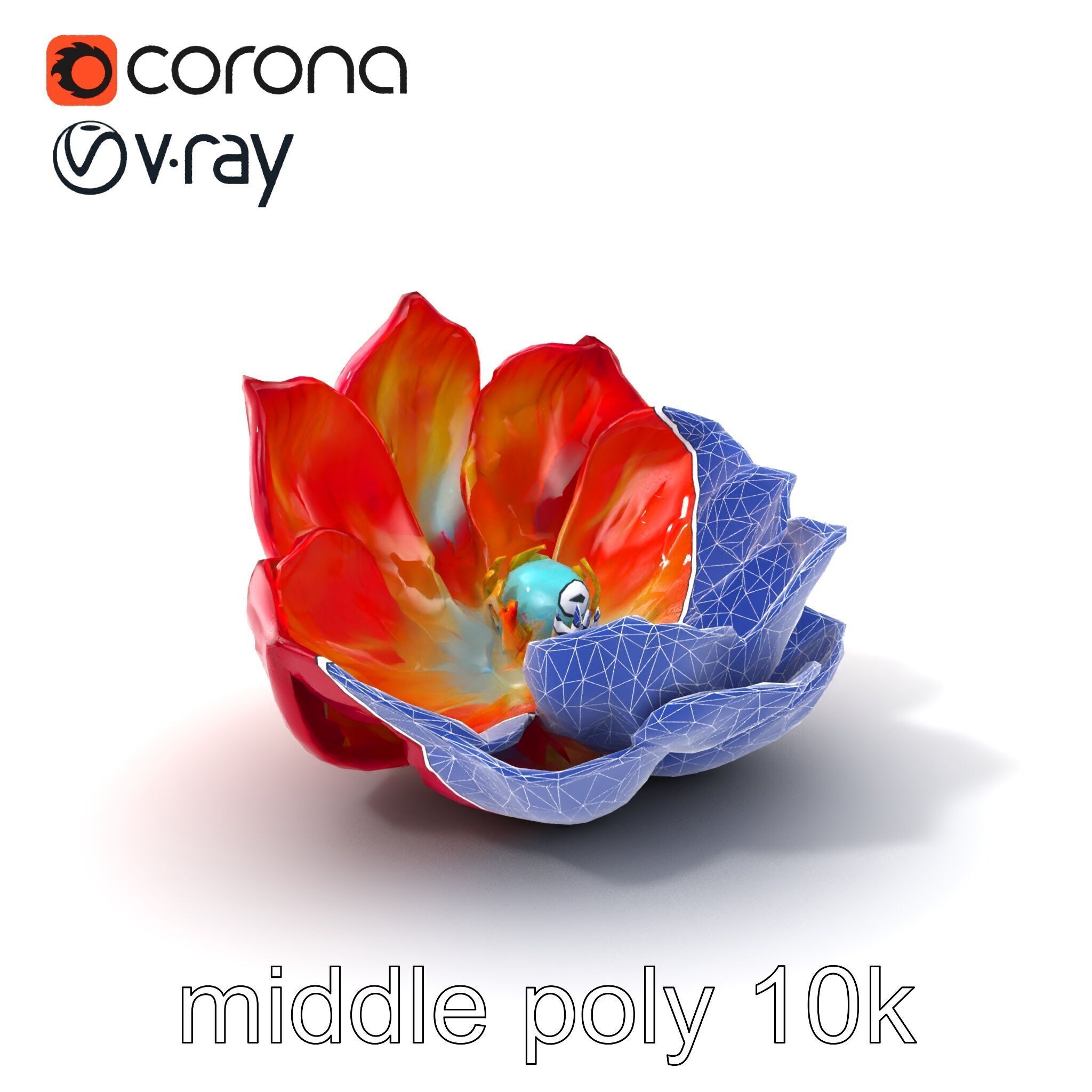 Magical Blooming Flora model pack Low-poly 3D model_6