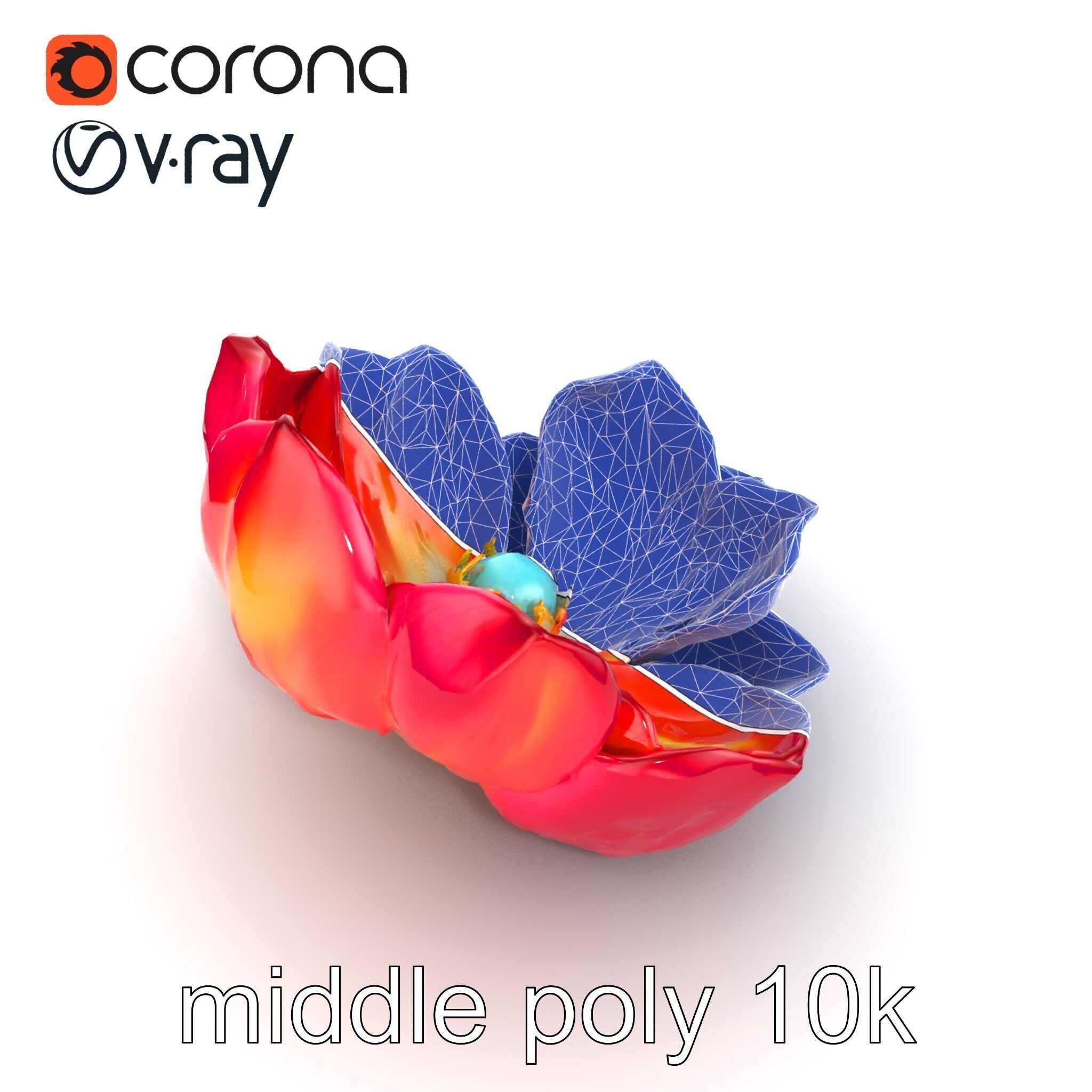 Magical Blooming Flora model pack Low-poly 3D model_19