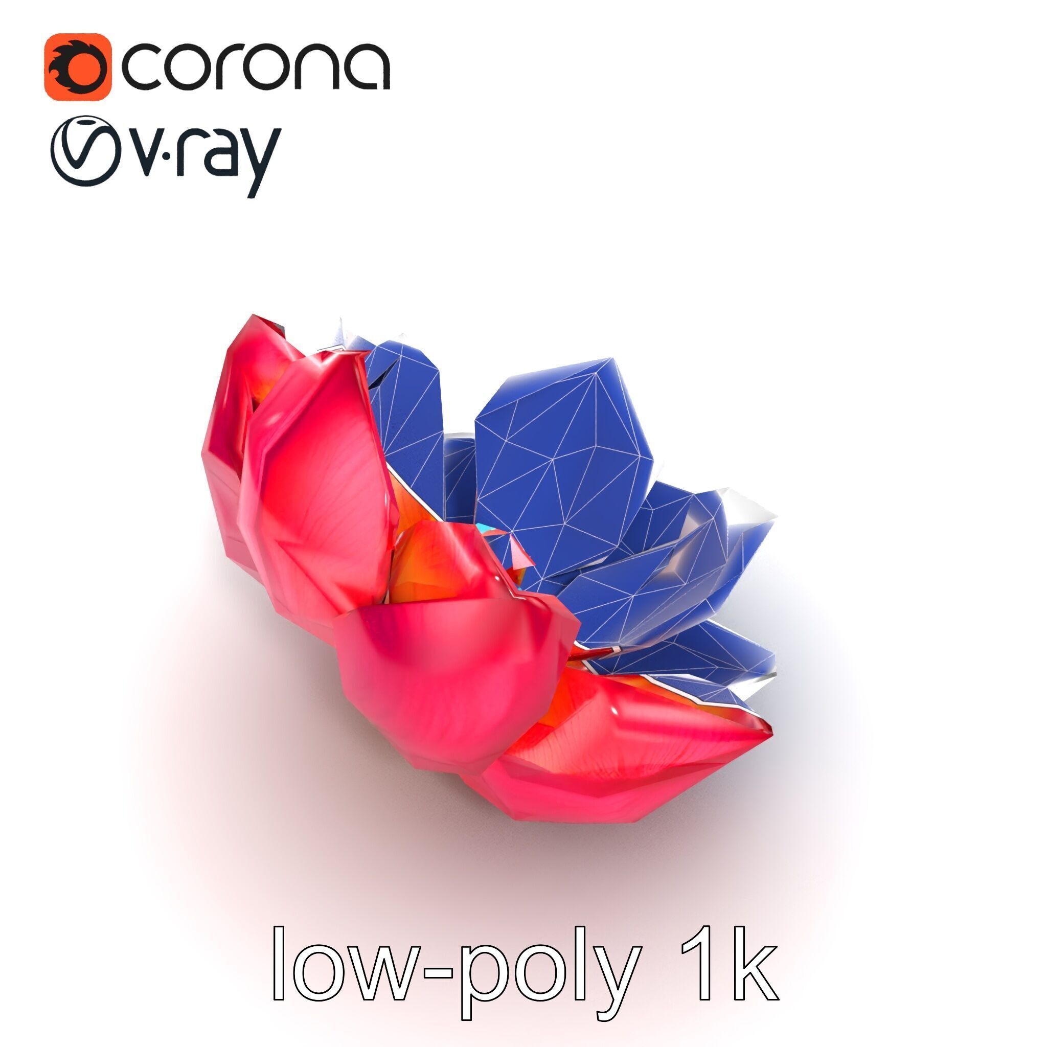 Magical Blooming Flora model pack Low-poly 3D model_16