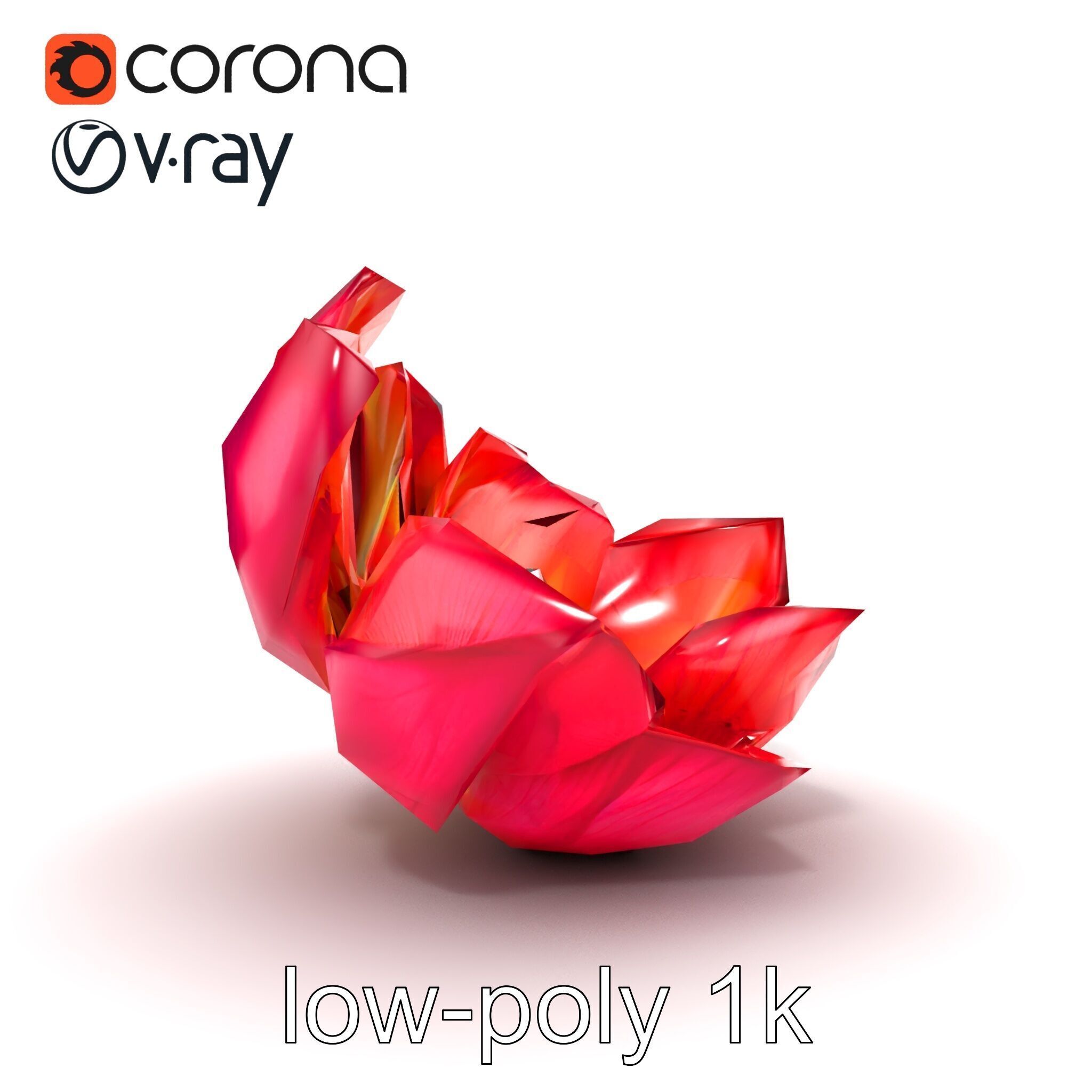 Magical Blooming Flora model pack Low-poly 3D model_15