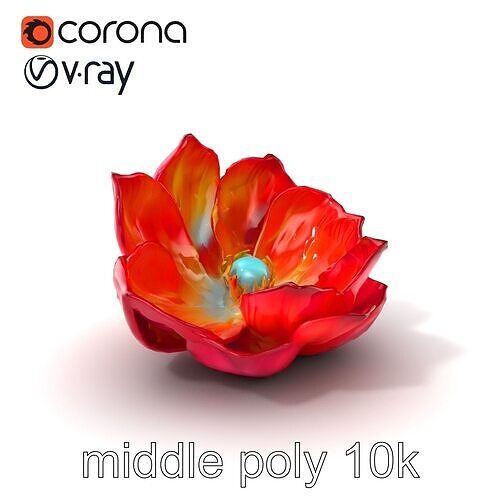 Magical Blooming Flora model pack Low-poly 3D model