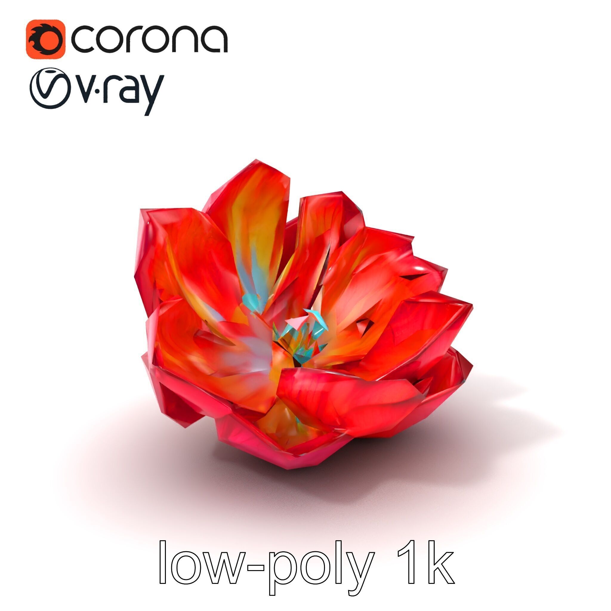 Magical Blooming Flora model pack Low-poly 3D model_5