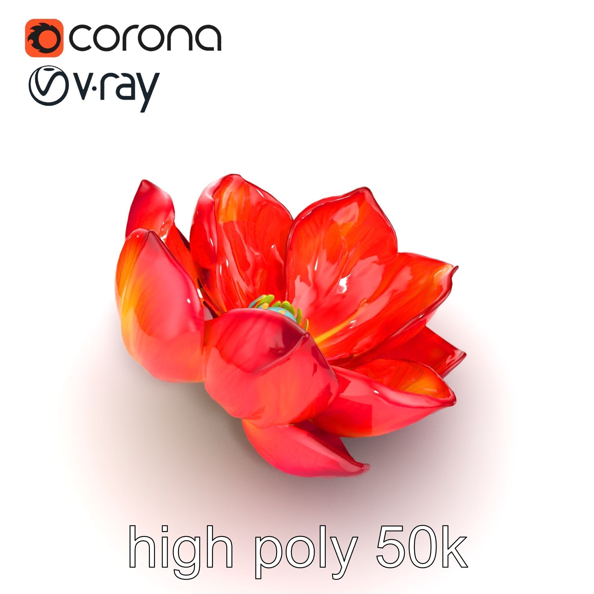 Magical Blooming Flora model pack Low-poly 3D model_25