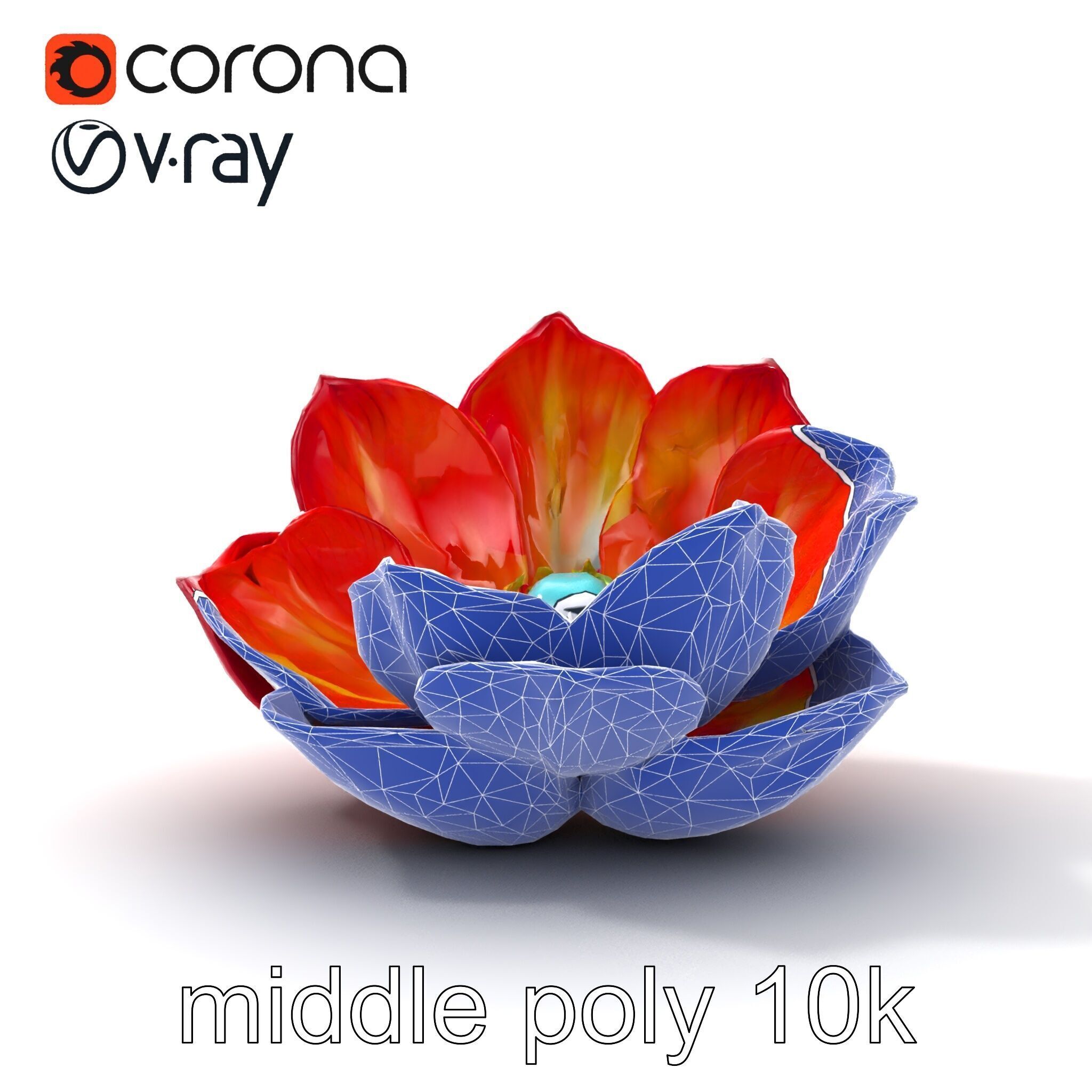 Magical Blooming Flora model pack Low-poly 3D model_32