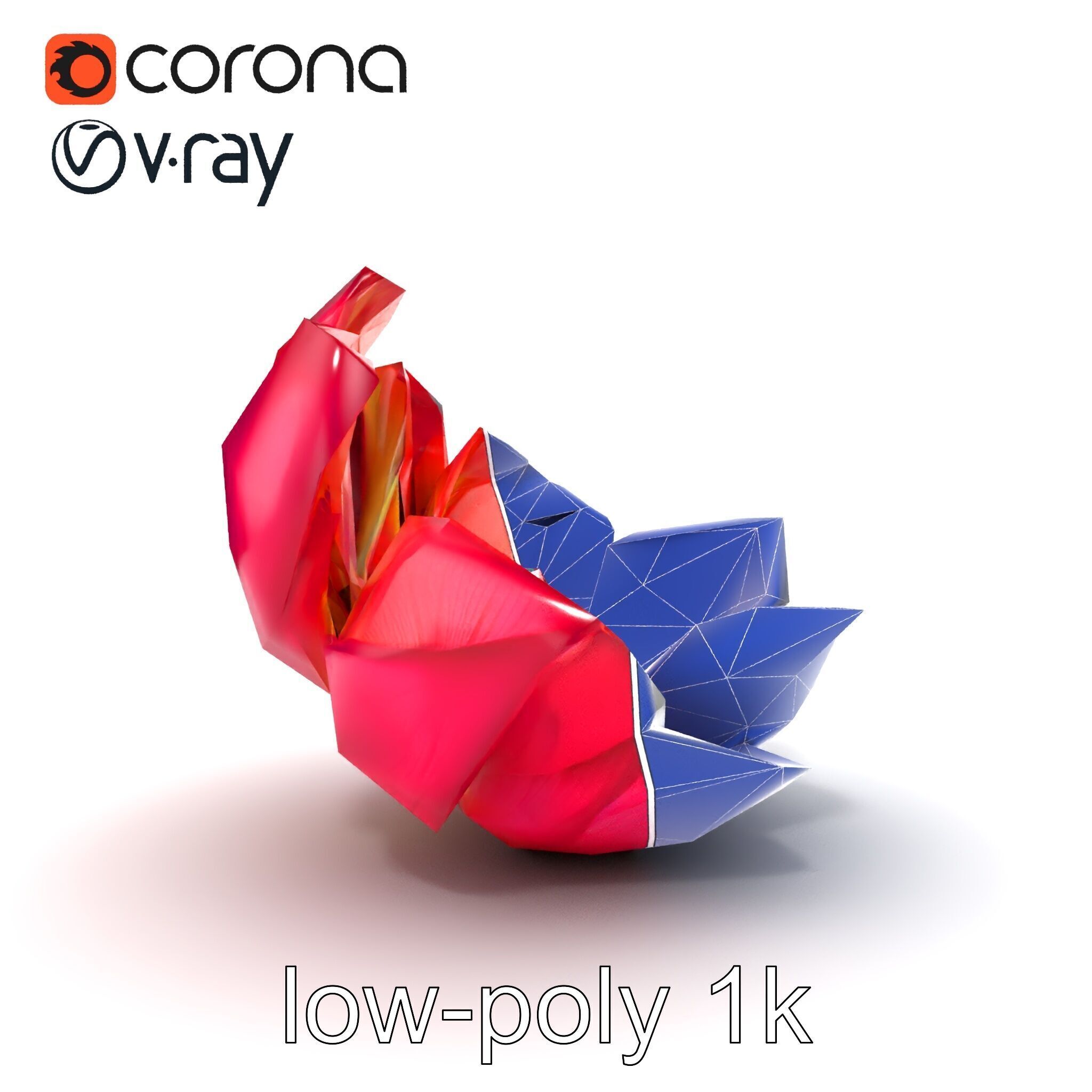 Magical Blooming Flora model pack Low-poly 3D model_12