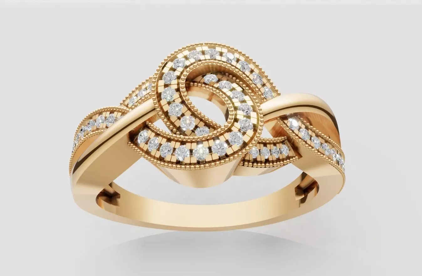 Jewelry 3D Models with render and 3dm stl - R-3832 3D print model