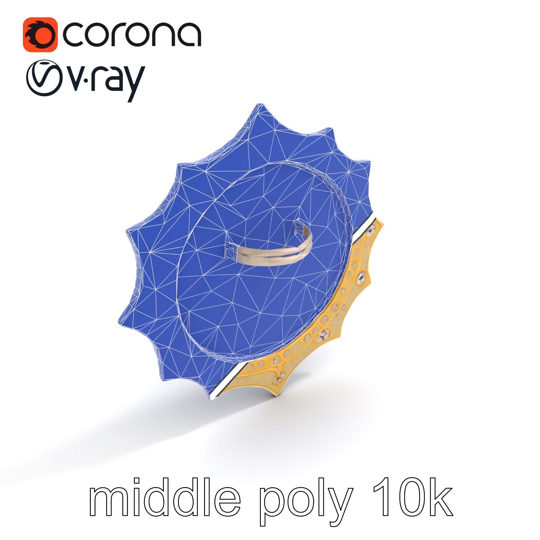 Divine Celestial Shield with Amethyst Crystal model pack Low-poly 3D model_12