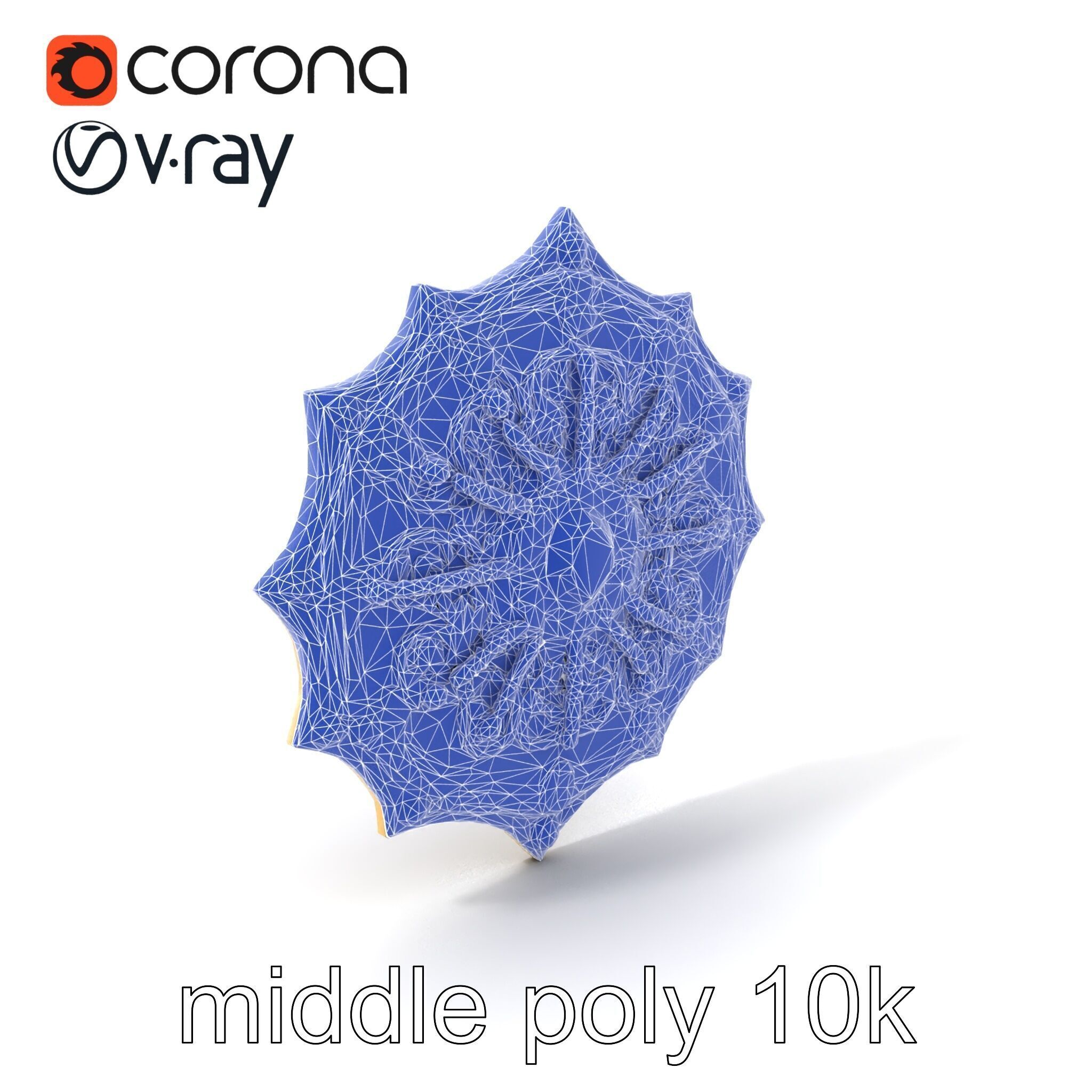 Divine Celestial Shield with Amethyst Crystal model pack Low-poly 3D model_6