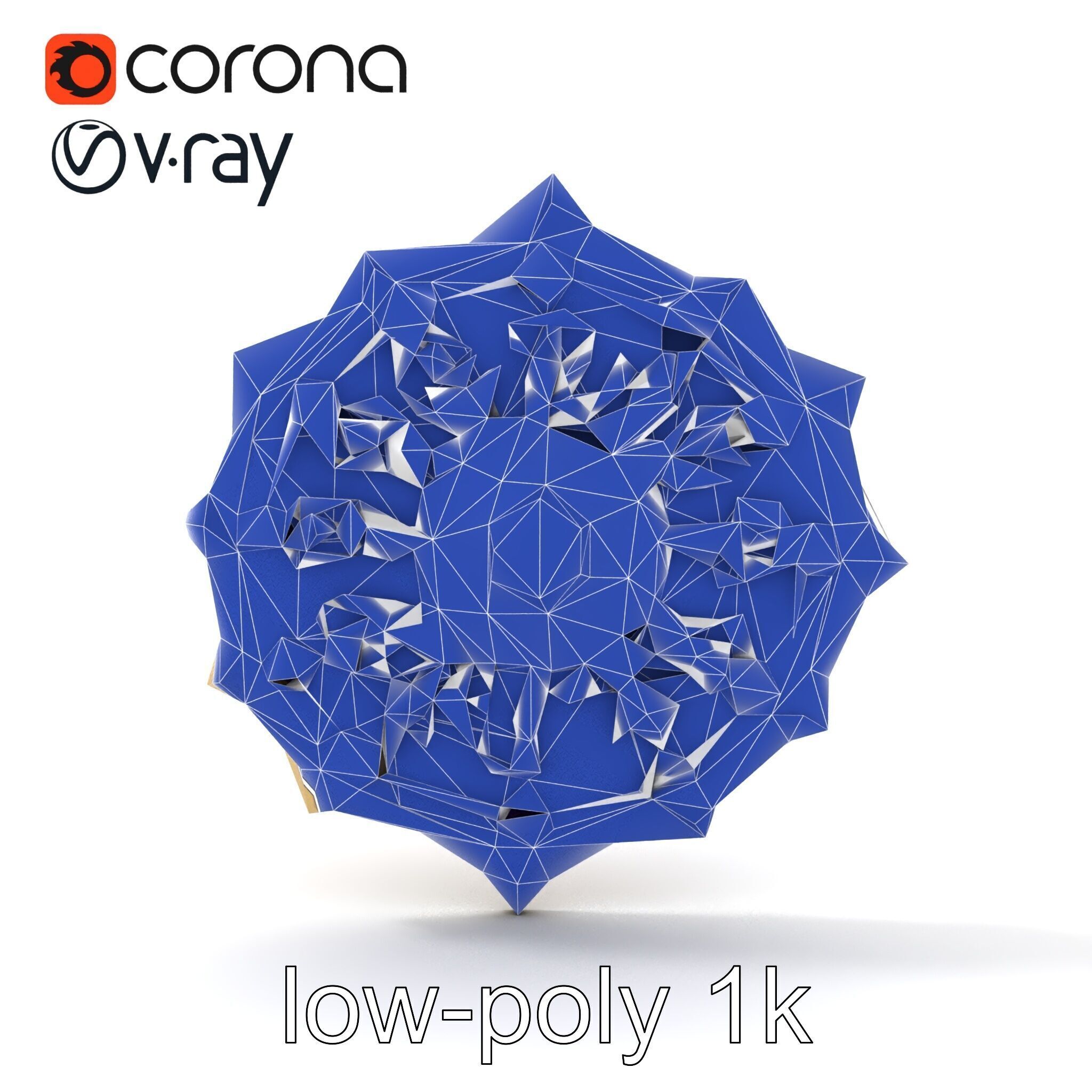 Divine Celestial Shield with Amethyst Crystal model pack Low-poly 3D model_17