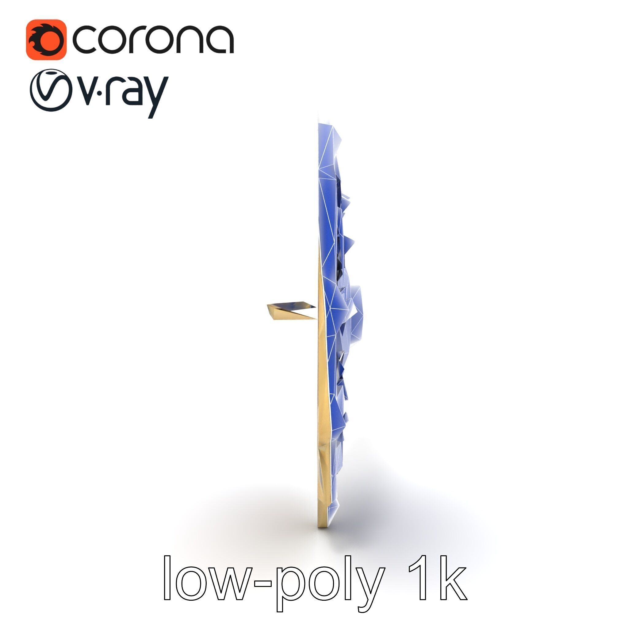 Divine Celestial Shield with Amethyst Crystal model pack Low-poly 3D model_14