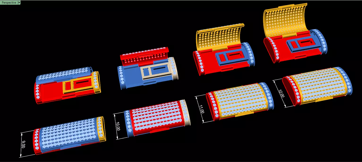 All Sizes Gold Bracelet Lock Box for Chain and Necklace 3D Model Collection_0