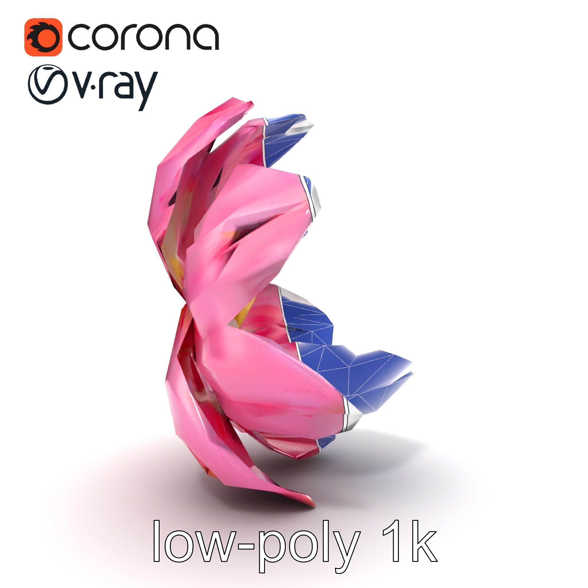 Shimmering Blossom With Panchromatic Petals model pack Low-poly 3D model_24