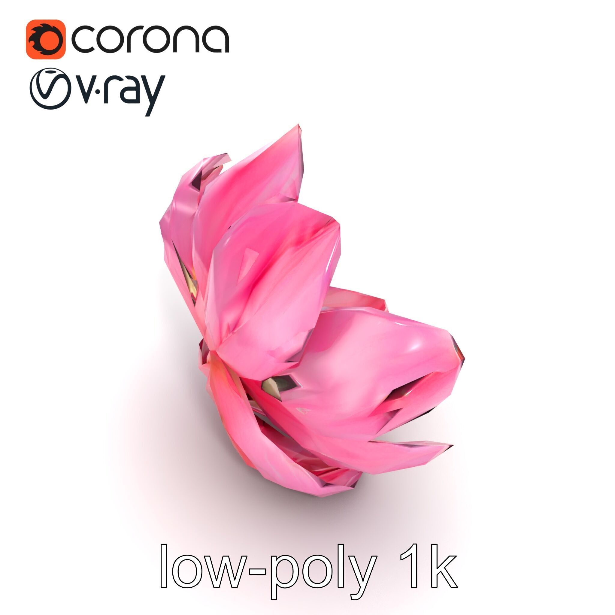 Shimmering Blossom With Panchromatic Petals model pack Low-poly 3D model_14