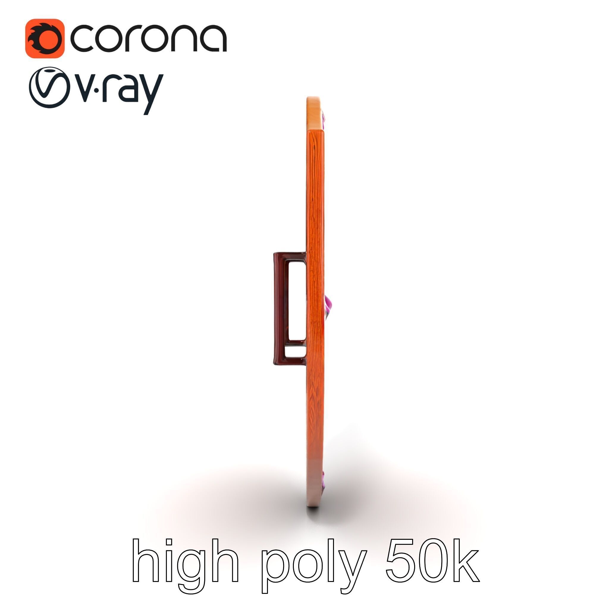 Mahogany Ruby Encrusted Shield model pack Low-poly 3D model_30