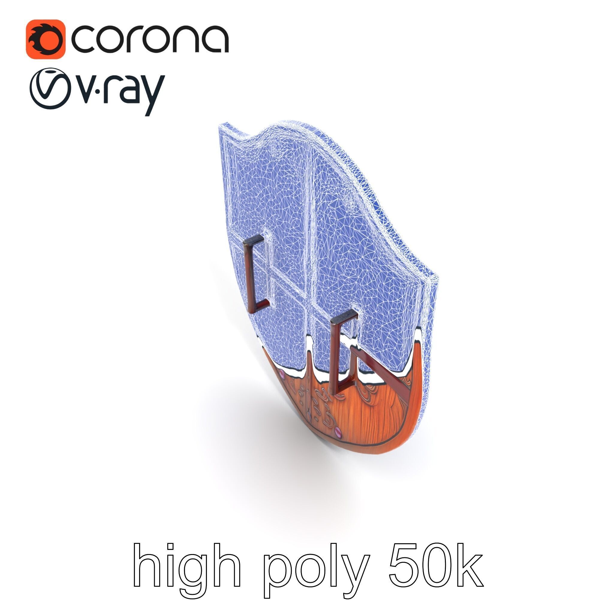 Mahogany Ruby Encrusted Shield model pack Low-poly 3D model_14