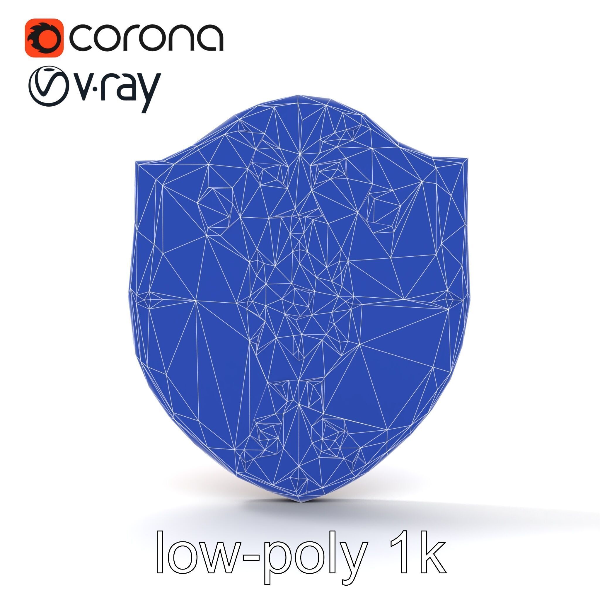 Mahogany Ruby Encrusted Shield model pack Low-poly 3D model_29