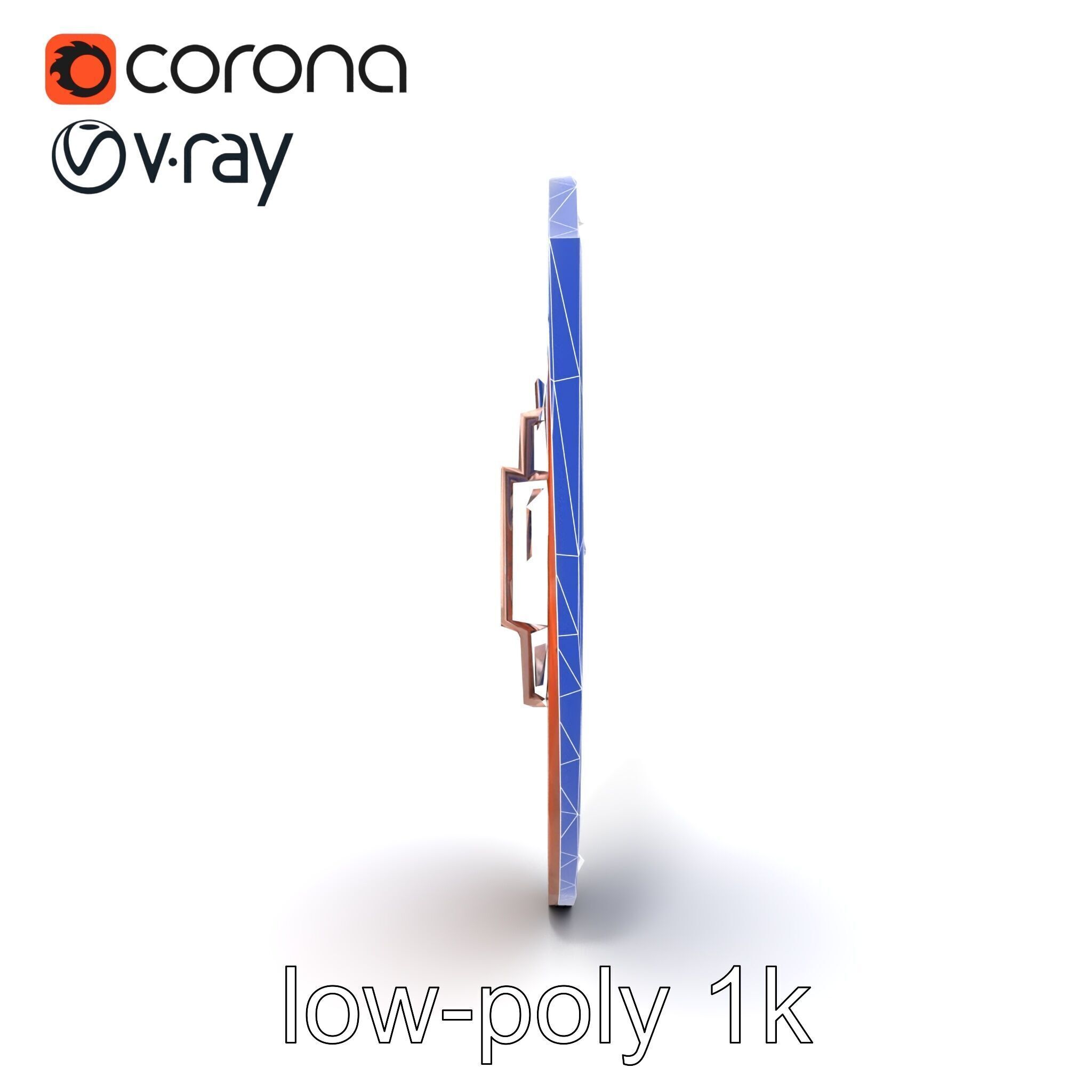 Mahogany Ruby Encrusted Shield model pack Low-poly 3D model_18