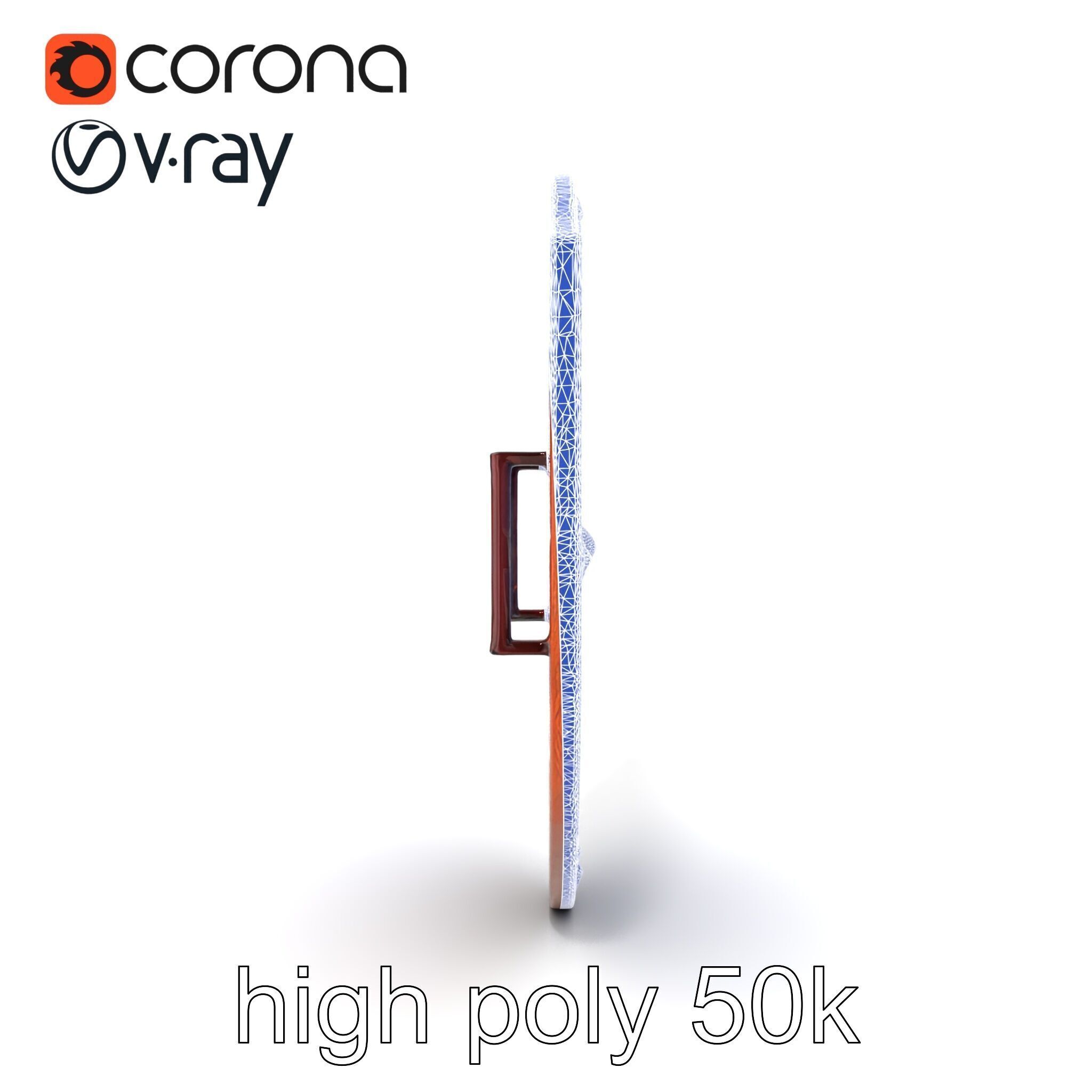 Mahogany Ruby Encrusted Shield model pack Low-poly 3D model_13