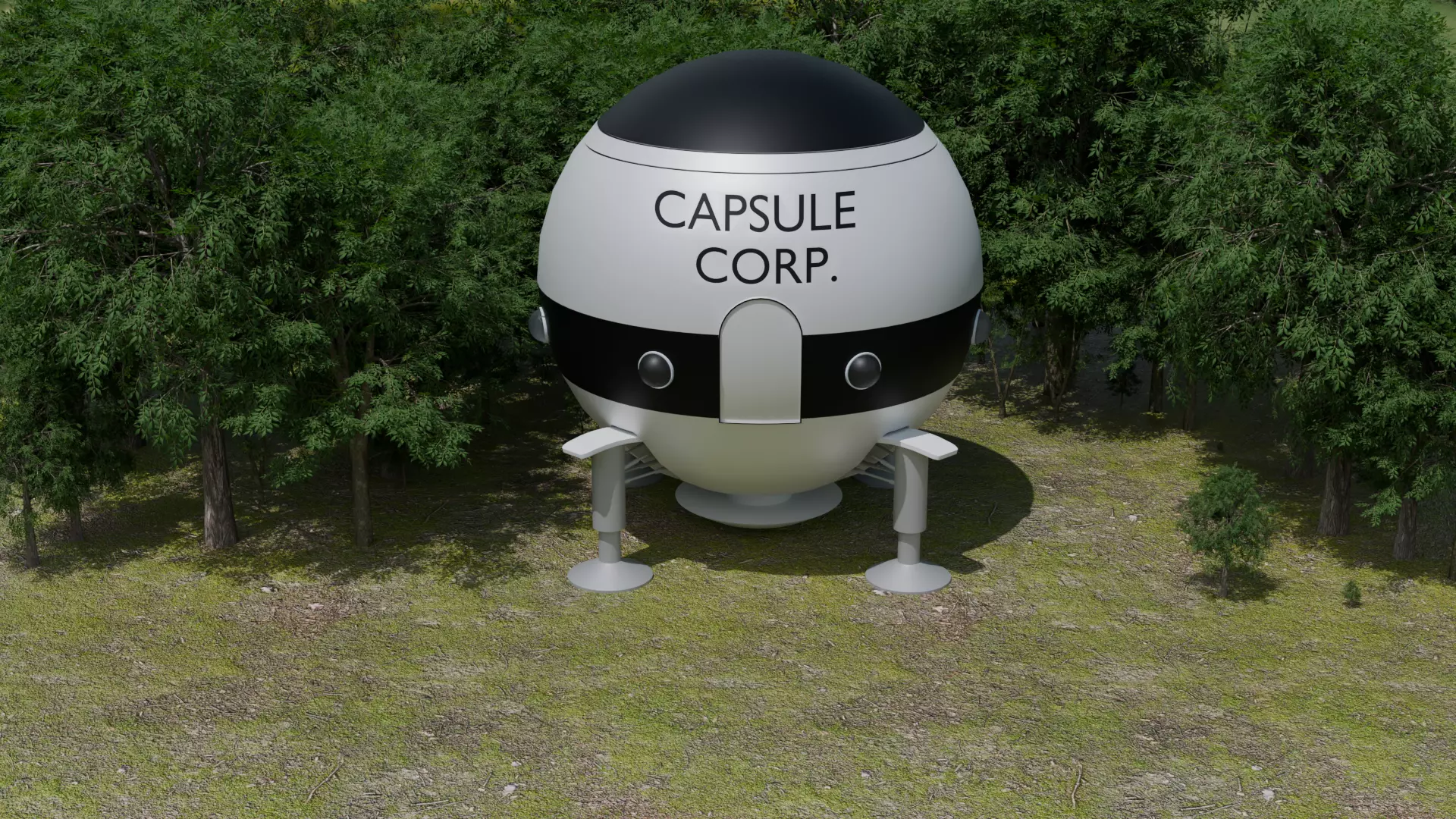 Dragon ball z Capsule corp spaceship 3D model_0