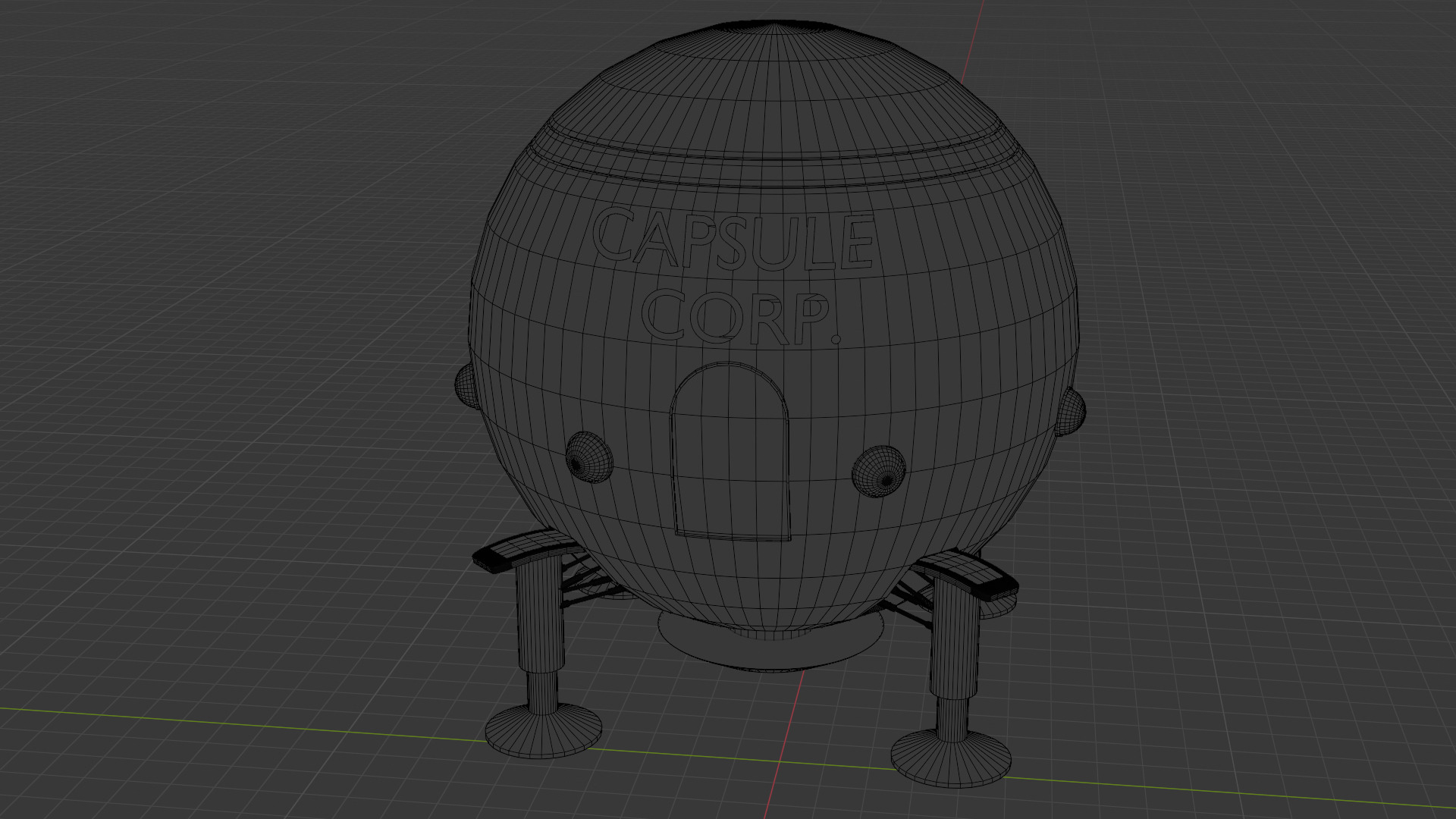 Dragon ball z Capsule corp spaceship 3D model_10