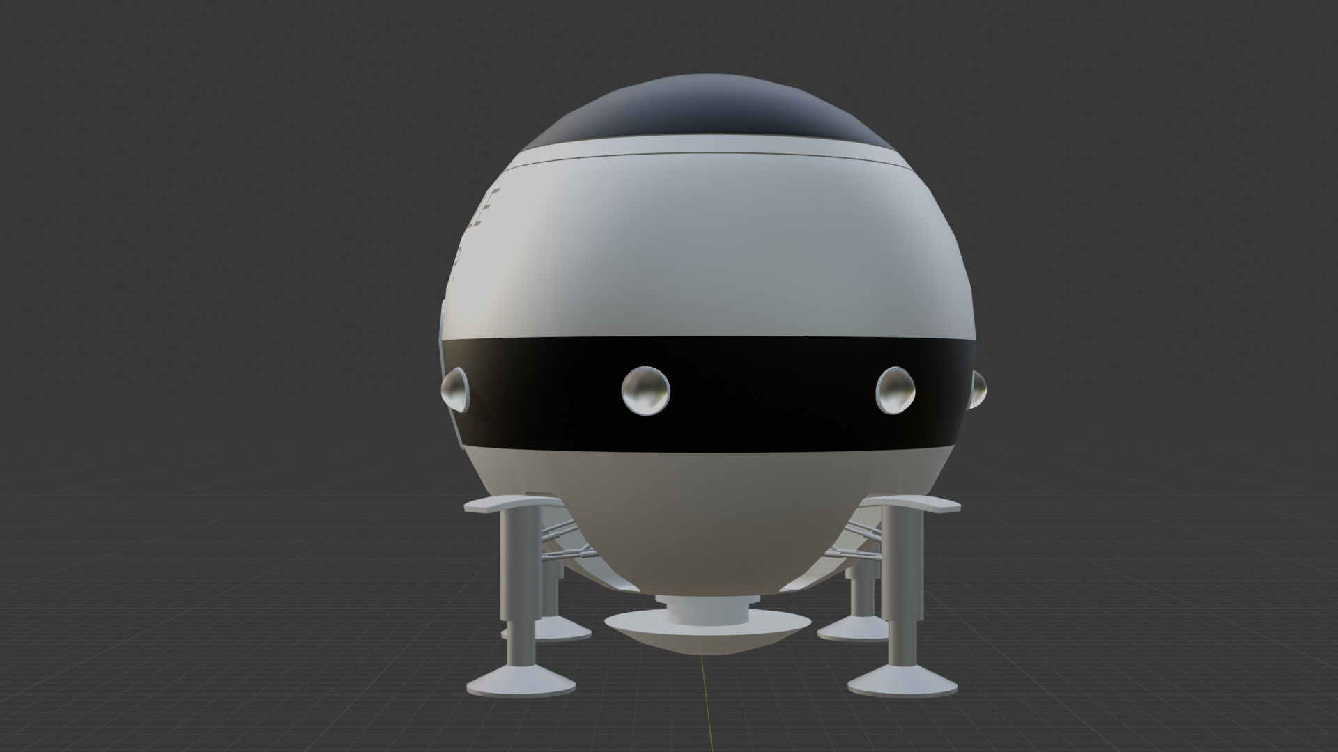 Dragon ball z Capsule corp spaceship 3D model_3